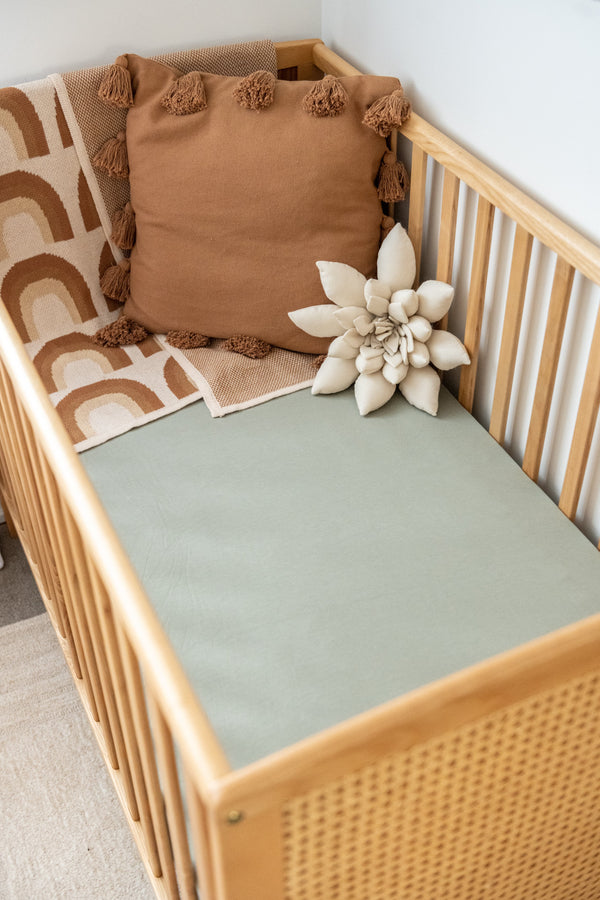 Cot Organic Sheet - Sage