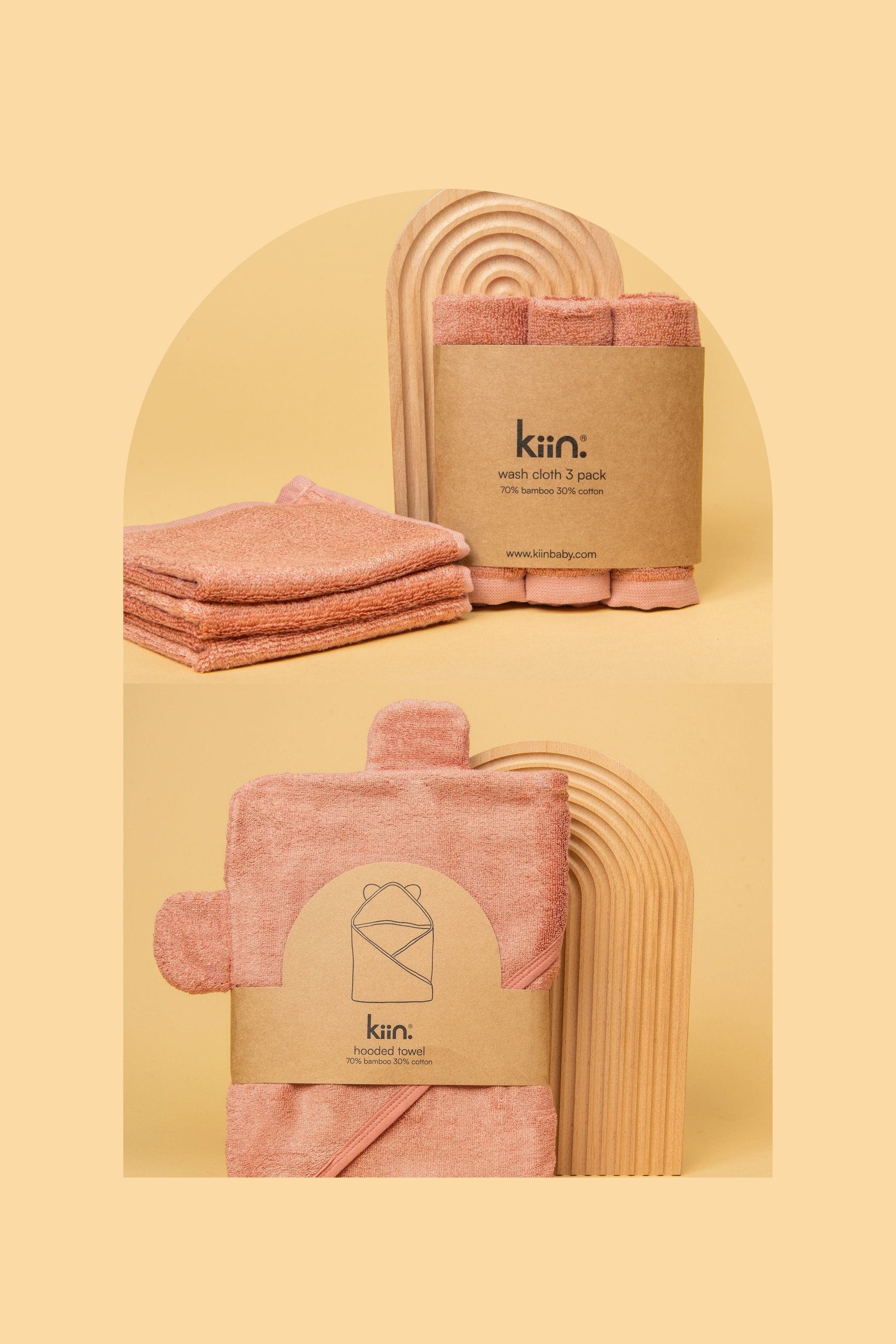 Towel + Wash Cloth Bundle Kiin ® Blush Blush 