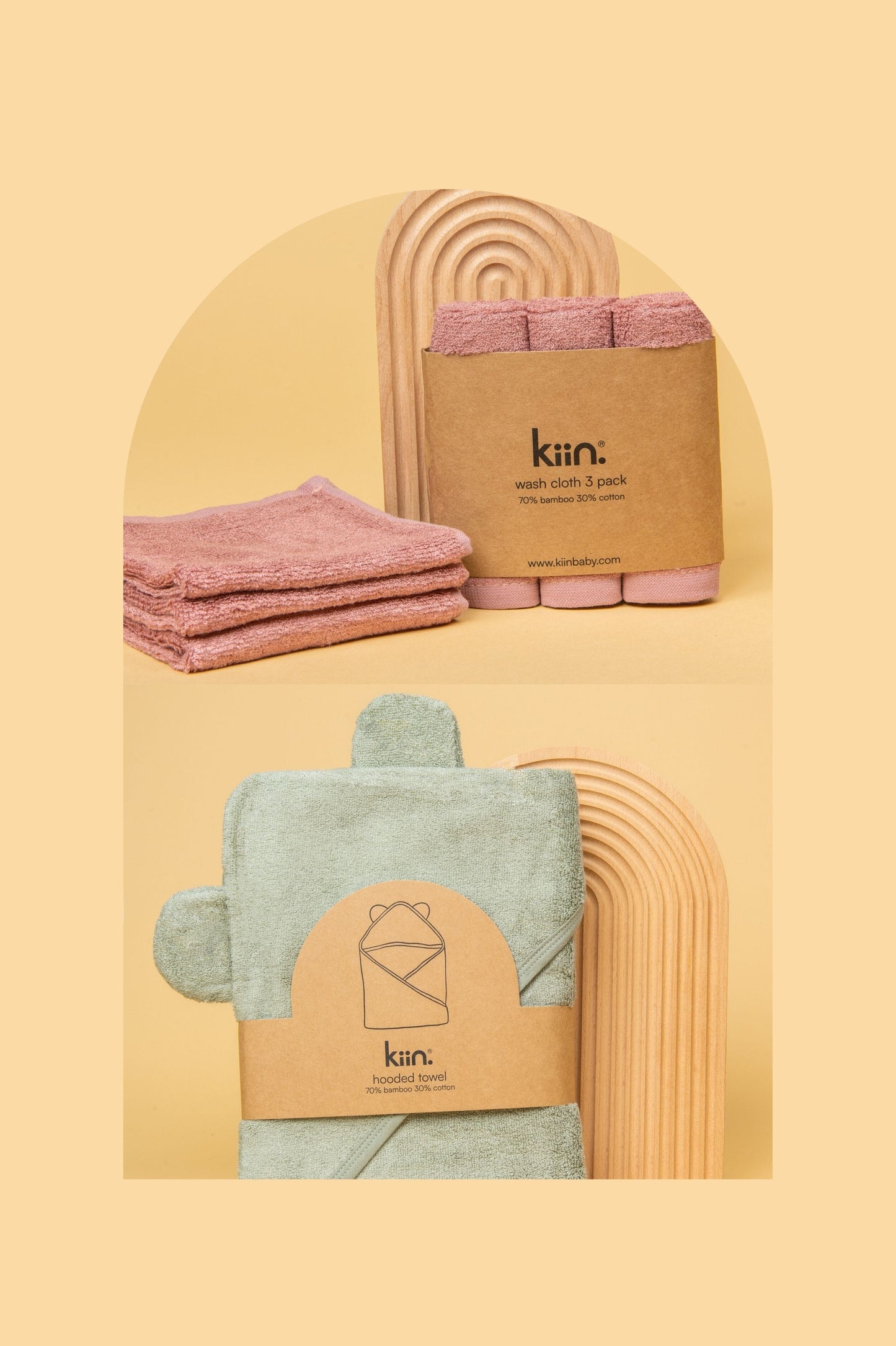Towel + Wash Cloth Bundle Kiin ® Heather Sage 