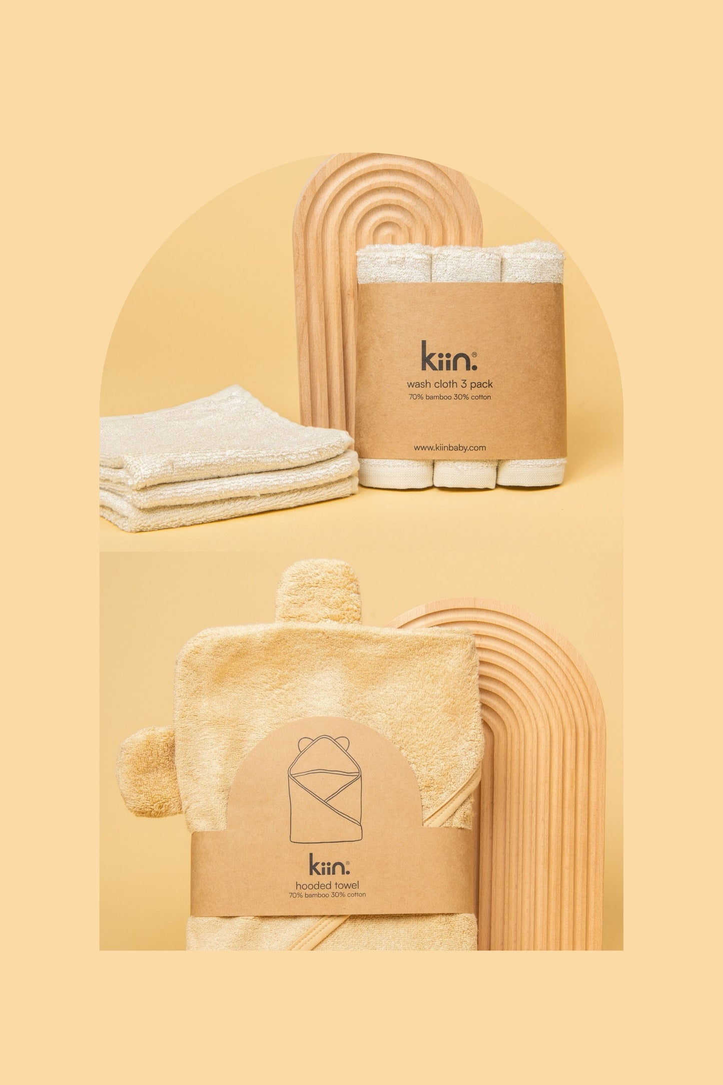 Towel + Wash Cloth Bundle Kiin ® Ivory Oat 