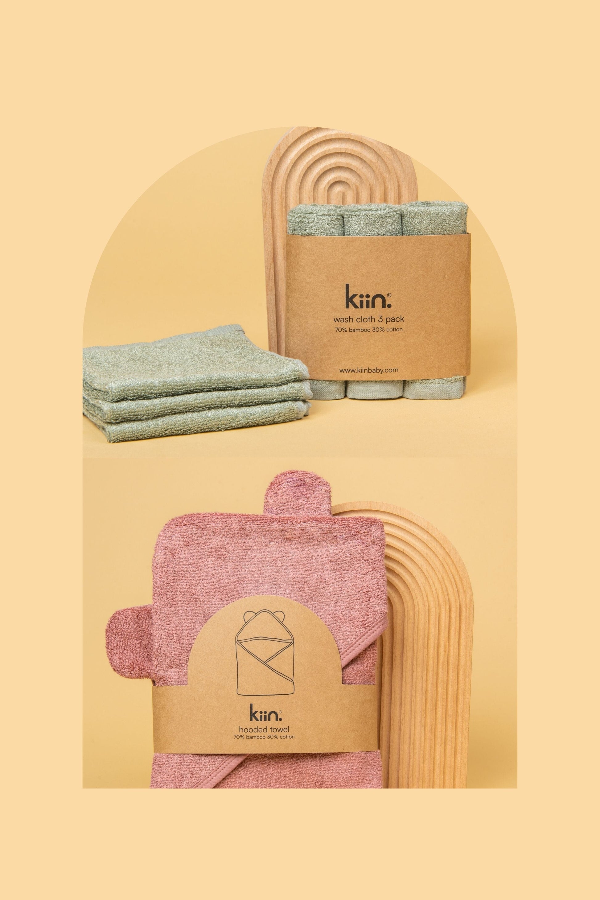 Towel + Wash Cloth Bundle Kiin ® Sage Heather 