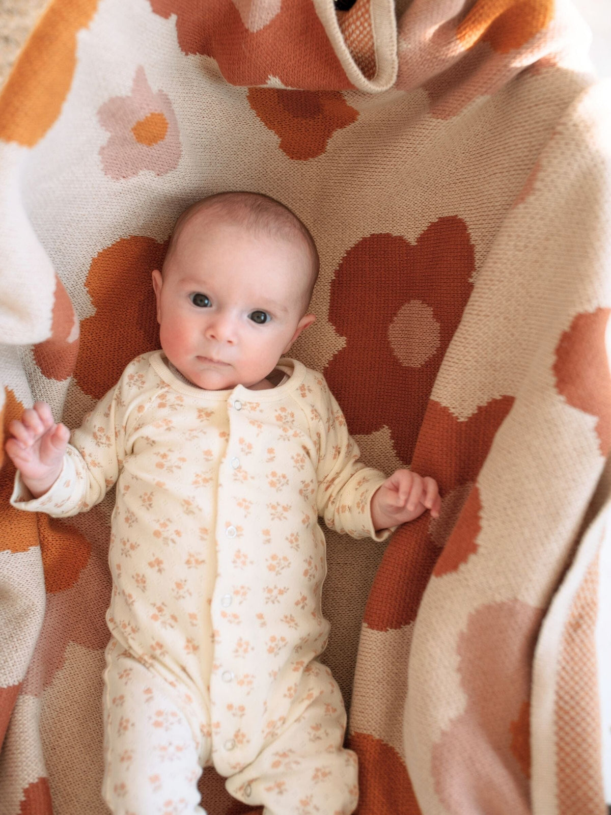 Baby Blanket Organic Cotton Knit - Bloom Blankets Kiin ® 