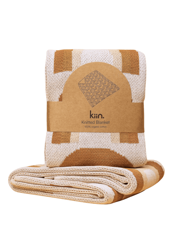 Baby Blanket Organic Cotton Knit - Rainbow