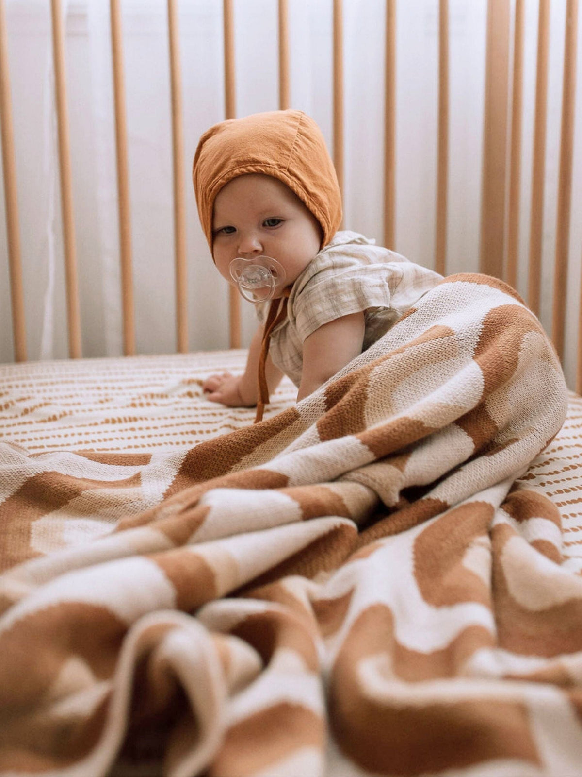 Baby Blanket Organic Cotton Knit - Rainbow Blankets Kiin ® 