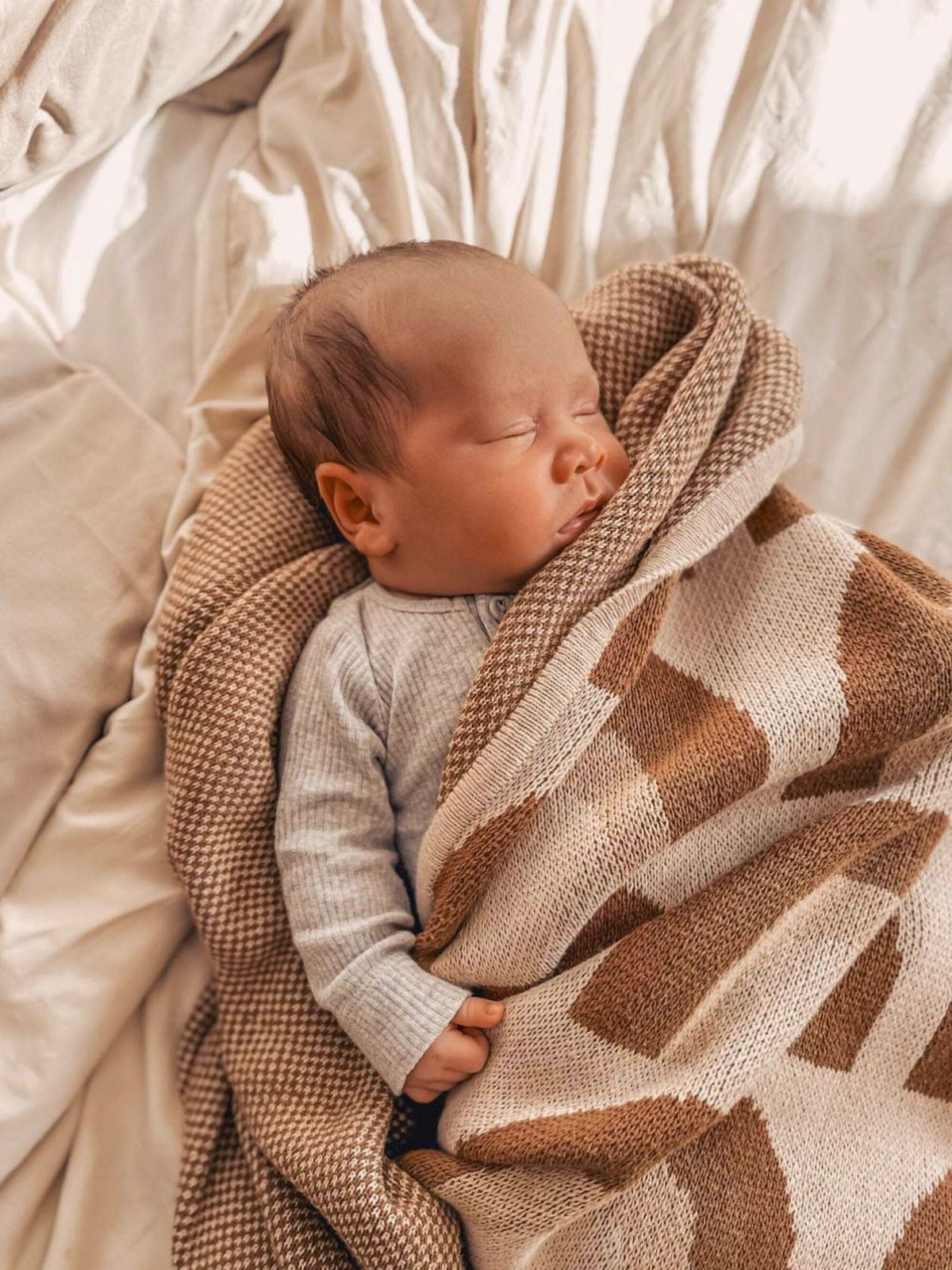 Baby Blanket Organic Cotton Knit - Rainbow Blankets Kiin ® 
