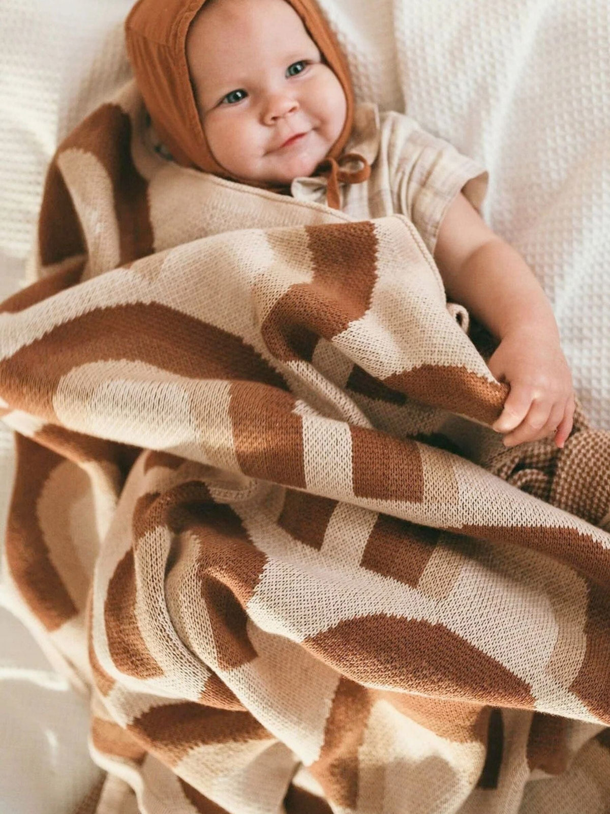 Baby Blanket Organic Cotton Knit - Rainbow Blankets Kiin ® 