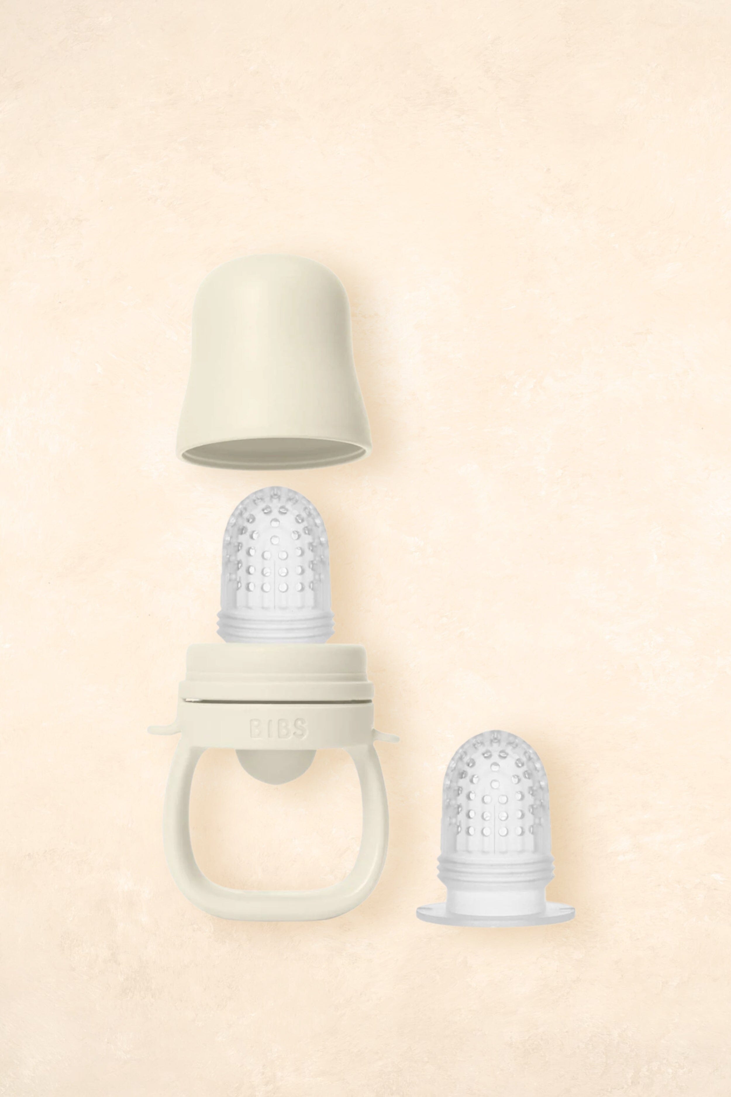 Baby Feeder Dummies + Teethers BIBS Ivory 