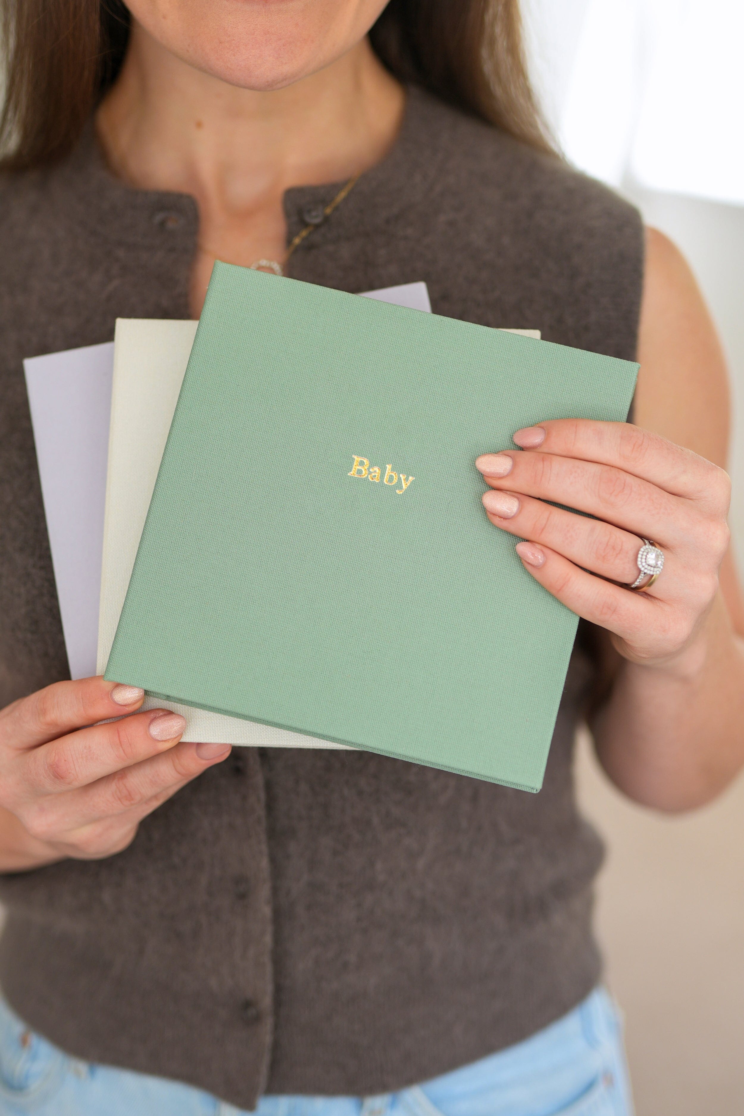 Baby Photo Album - Petite Albums Forget Me Not Sage 