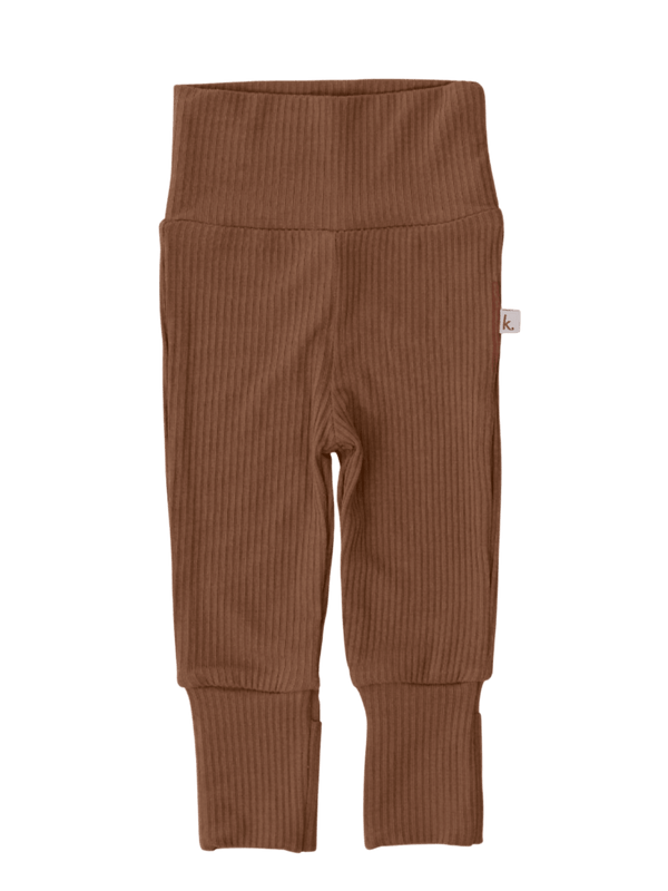 Bamboo Fold Down Leggings - Chocolate Clothing Kiin ® 