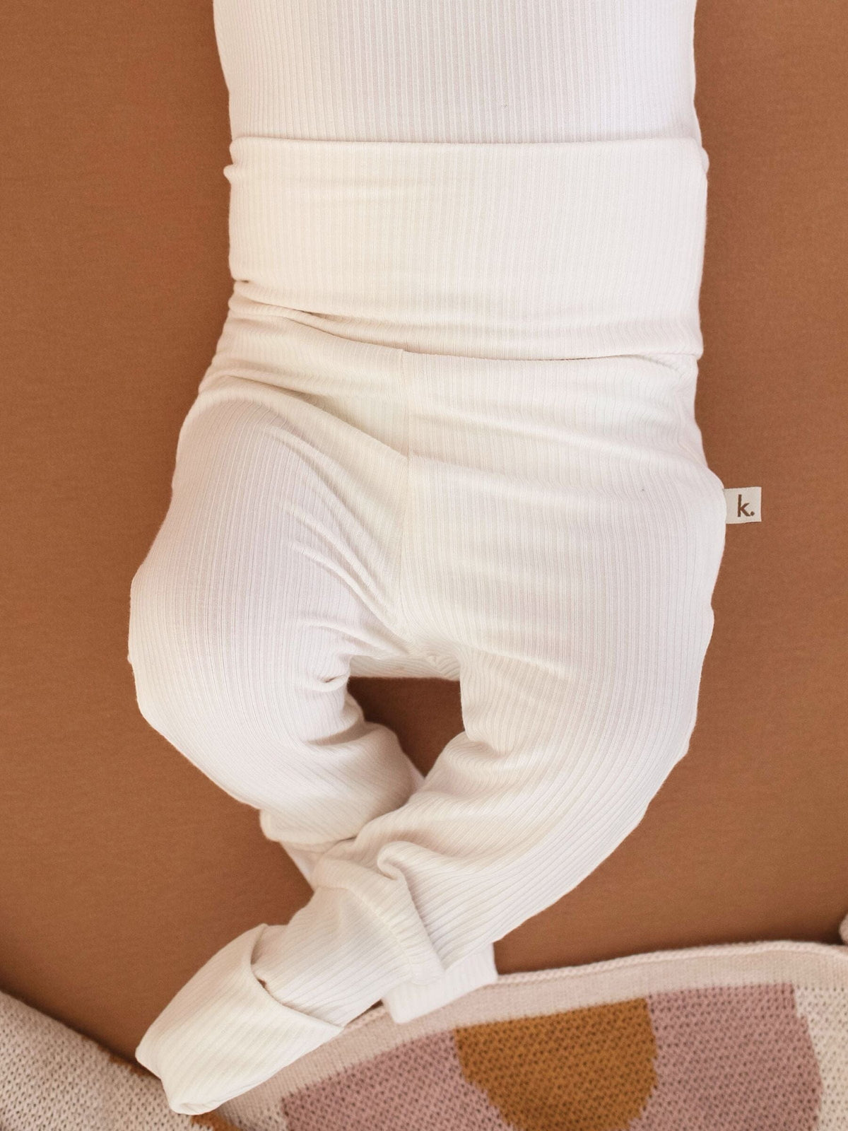 Bamboo Fold Down Leggings - Ivory Clothing Kiin ® 