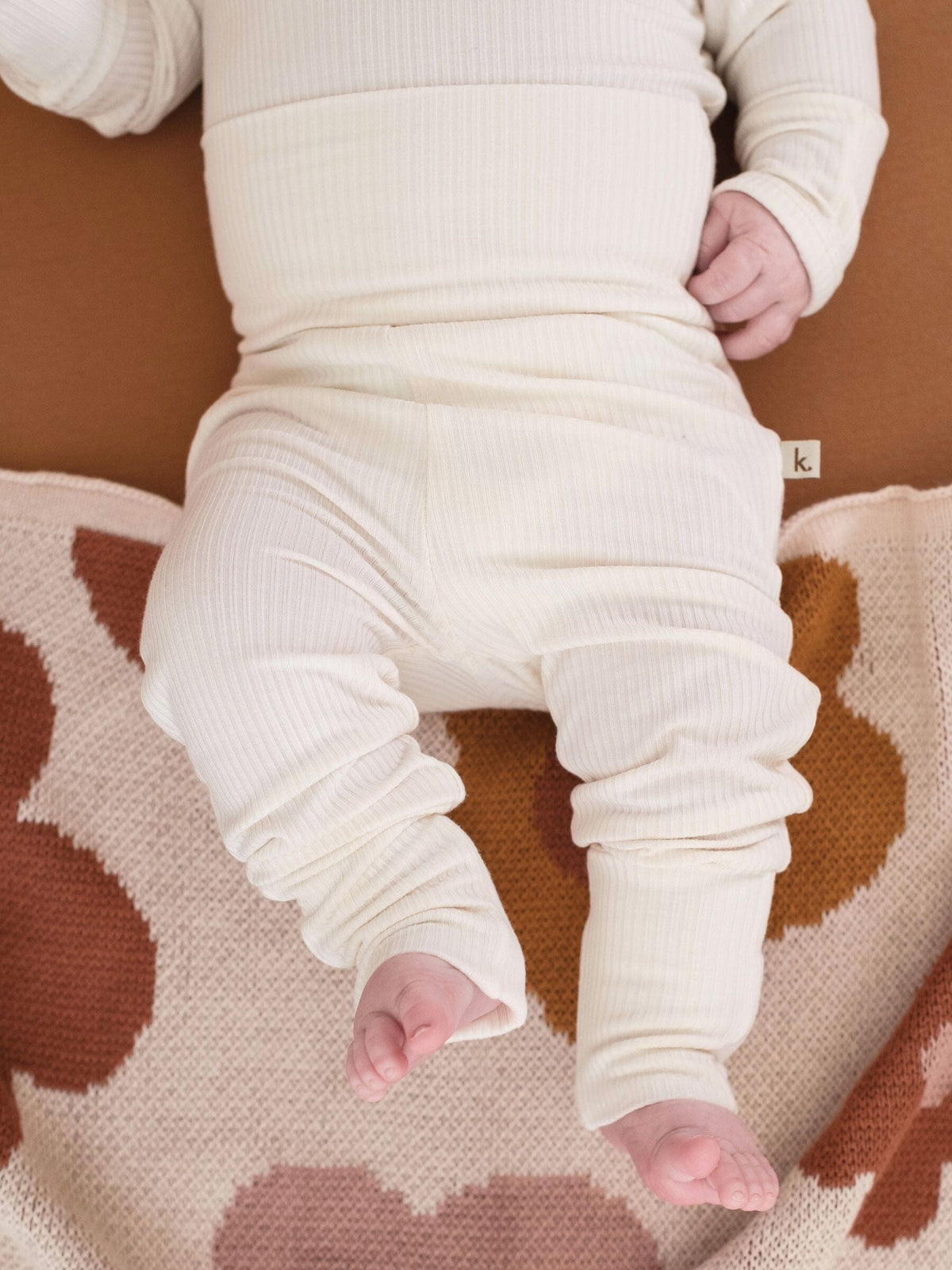Bamboo Fold Down Leggings - Ivory Clothing Kiin ® 