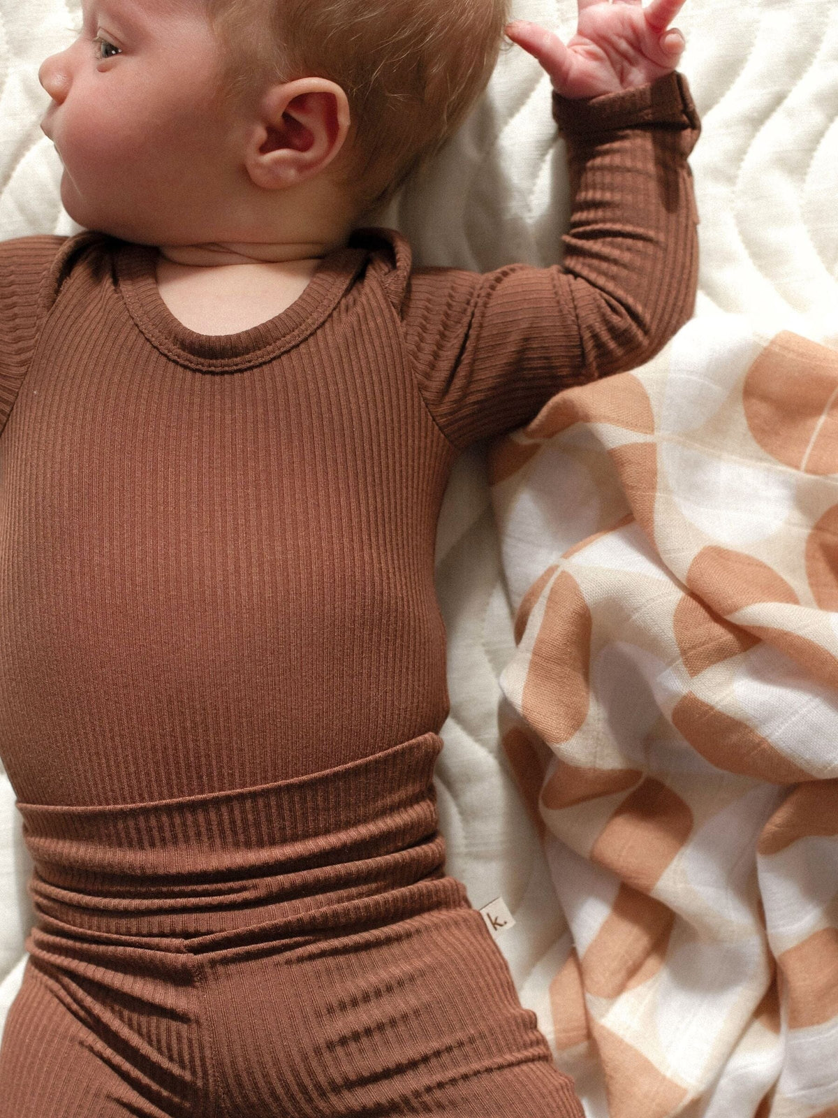 Bamboo Long Sleeve Bodysuit - Chocolate Clothing Kiin ® 