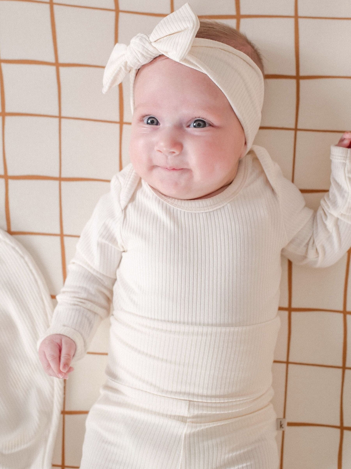 Bamboo Long Sleeve Bodysuit - Ivory Clothing Kiin ® 