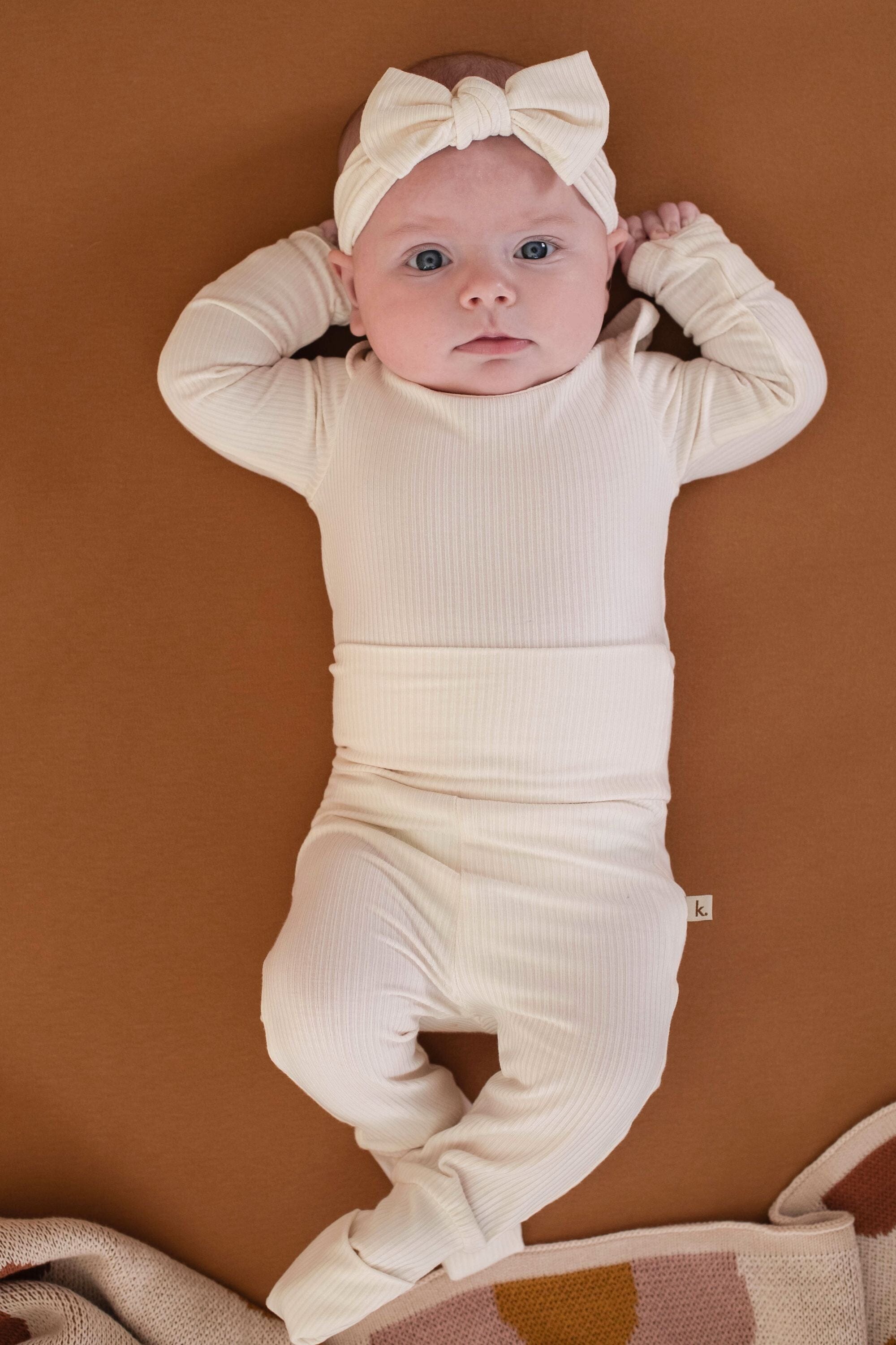 Bamboo Long Sleeve Bodysuit - Ivory Clothing Kiin ® 