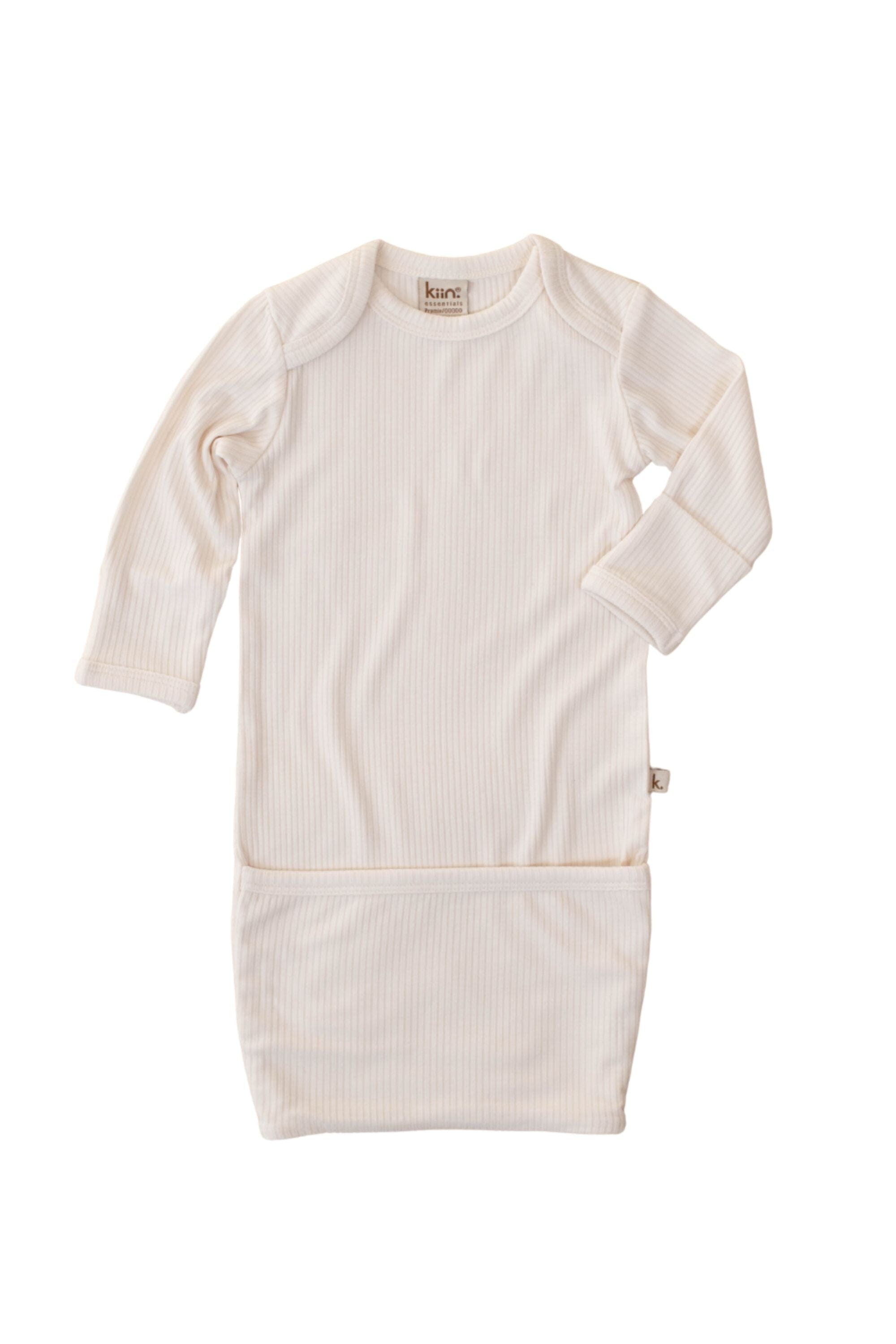 Bamboo Newborn Gown - Ivory Clothing Kiin ® 