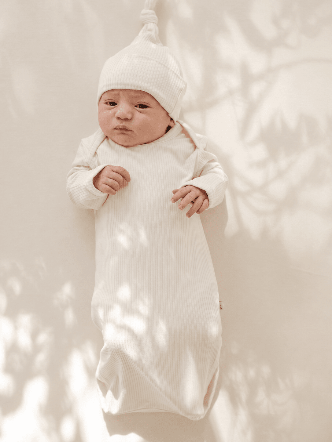 Bamboo Newborn Gown - Ivory Clothing Kiin ® 