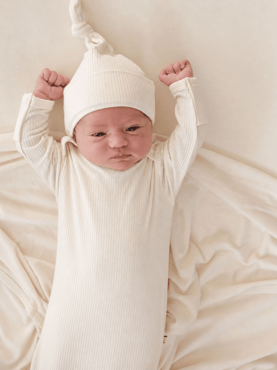 Bamboo Newborn Gown - Ivory Clothing Kiin ® 