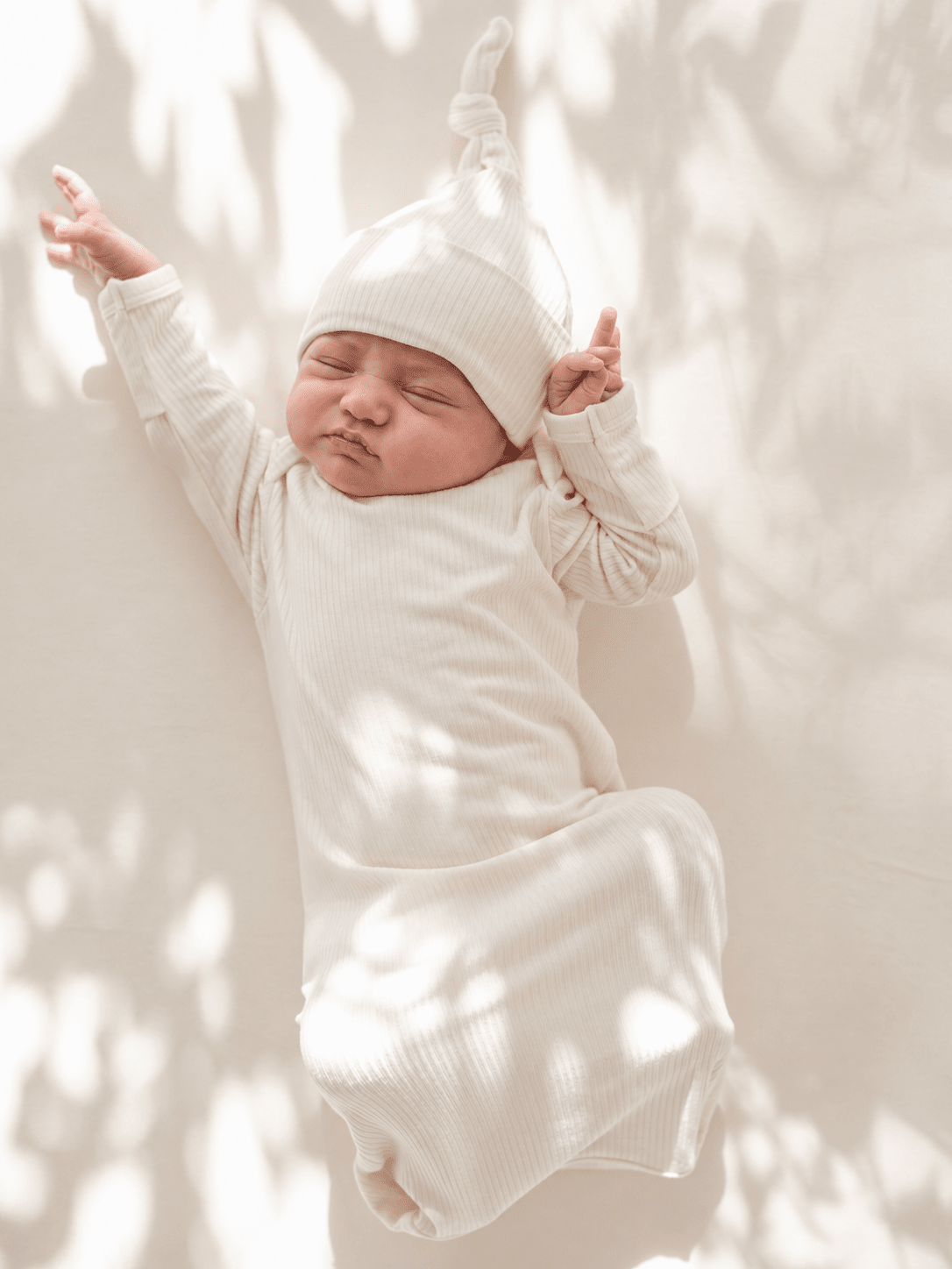 Bamboo Newborn Gown - Ivory Clothing Kiin ® 