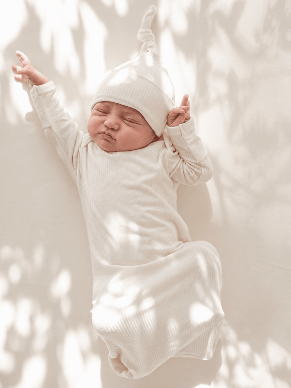 Bamboo Newborn Gown - Ivory Clothing Kiin ® 