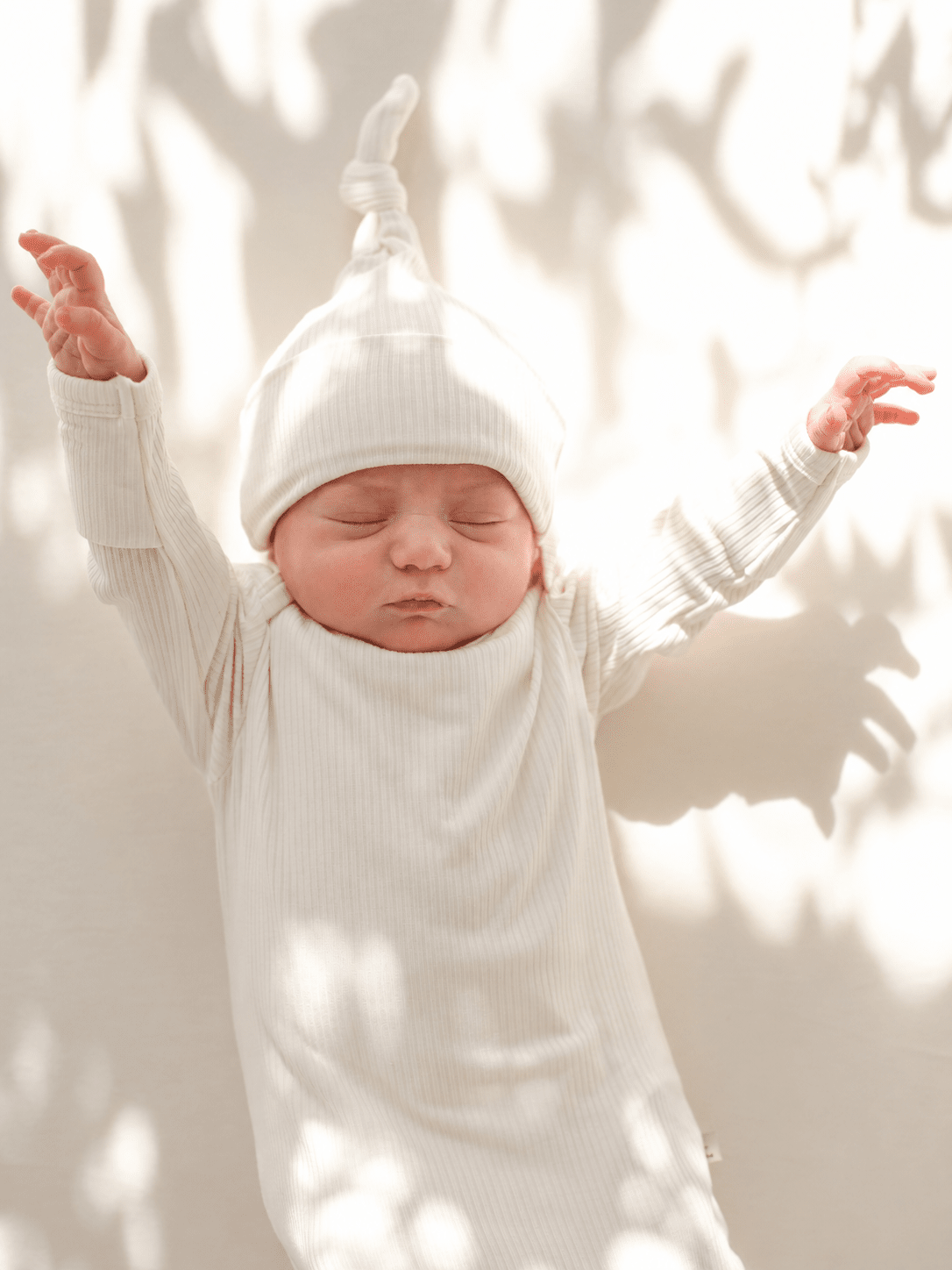 Bamboo Newborn Gown - Ivory Clothing Kiin ® 