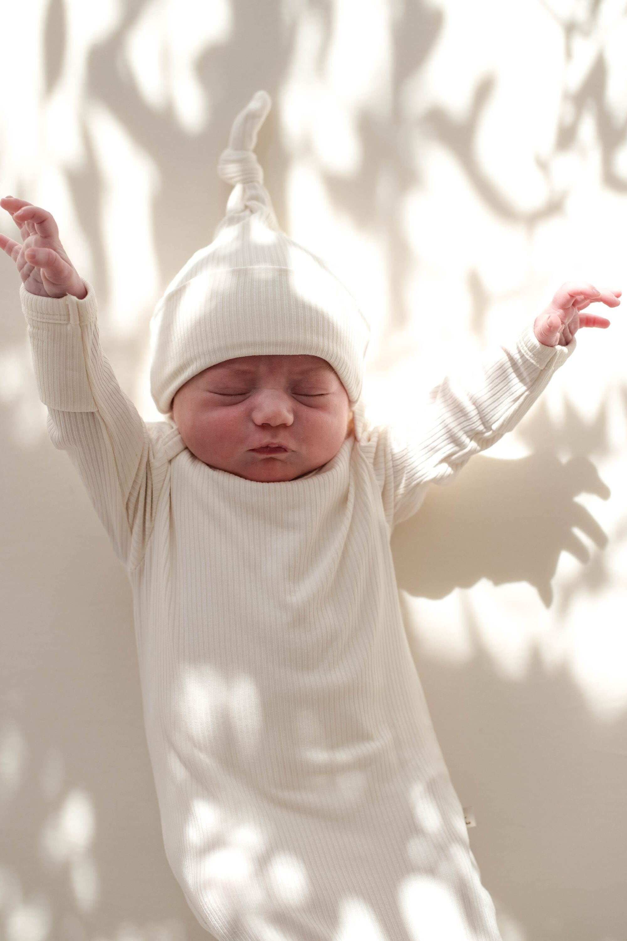 Bamboo Newborn Gown - Ivory Clothing Kiin ® 