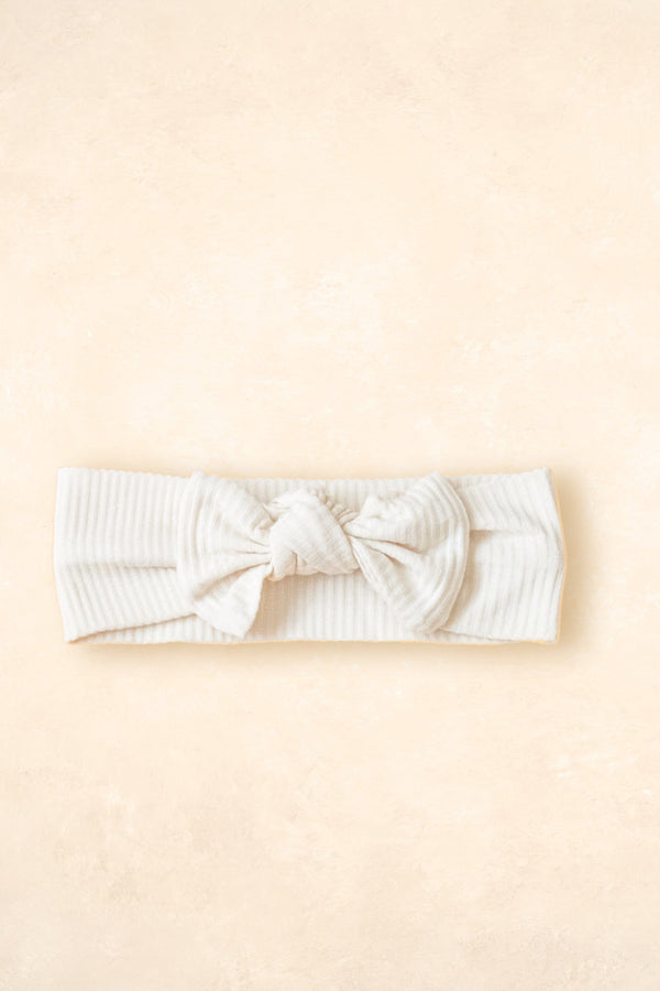 Bamboo Stretch Bow Headband Bows + Beanies Kiin ® Ivory 