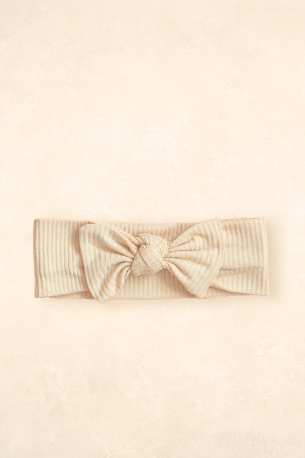 Bamboo Stretch Bow Headband Bows + Beanies Kiin ® Oat 