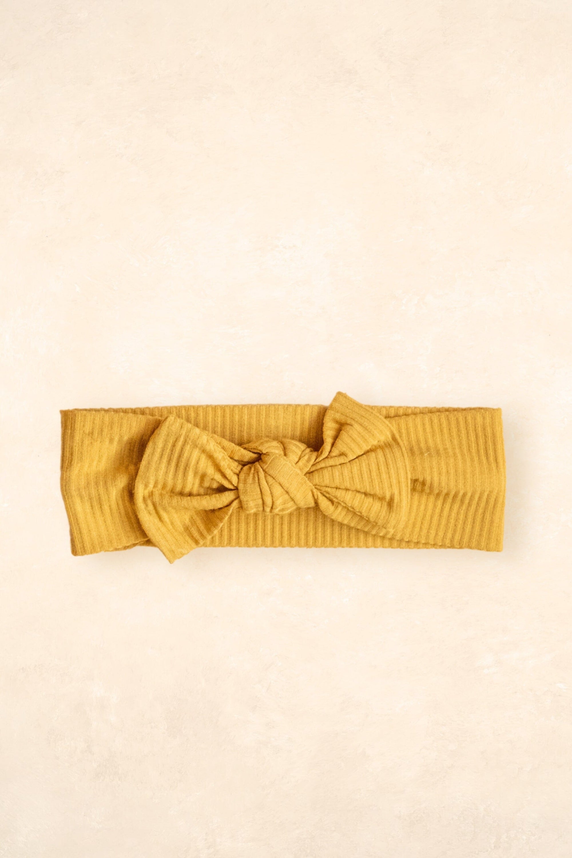 Bamboo Stretch Bow Headband - OUTLET Bows + Beanies Kiin ® Mustard 