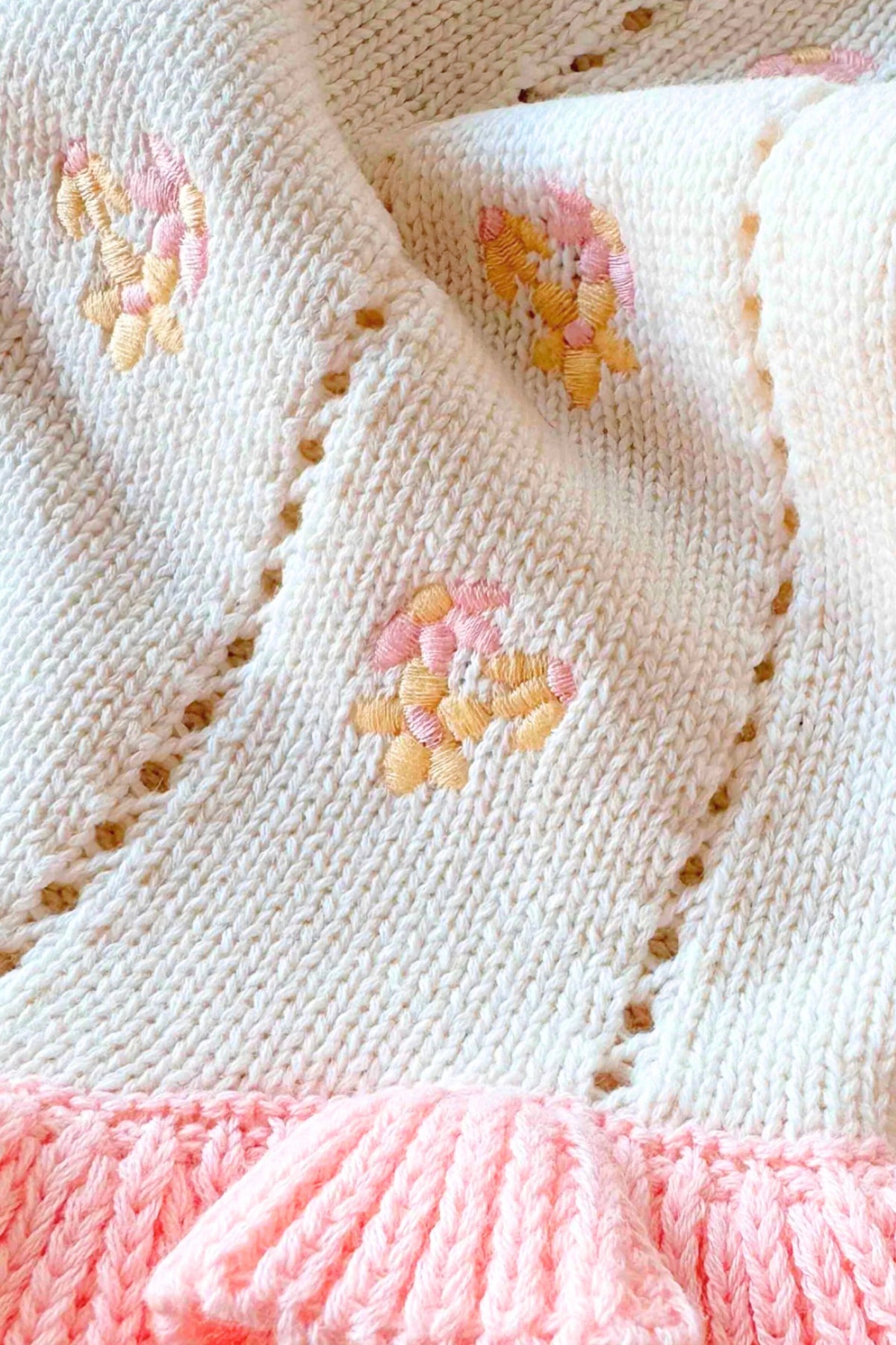 Bloom Pointelle Tie Romper Clothing FRECKLES the label 