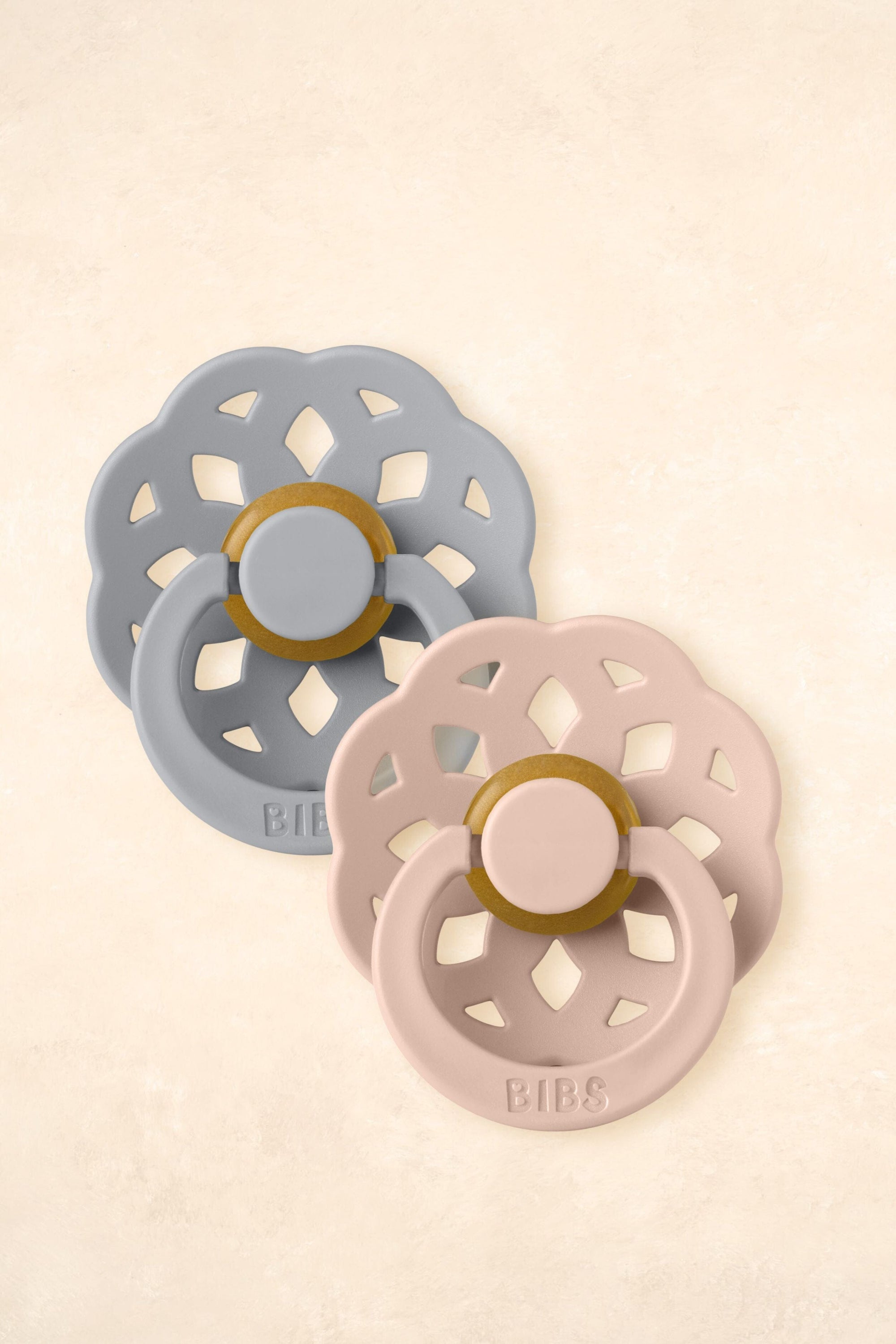 Boheme Dummies - Twin Pack Dummies + Teethers BIBS Size 1 Cloud + Blush 