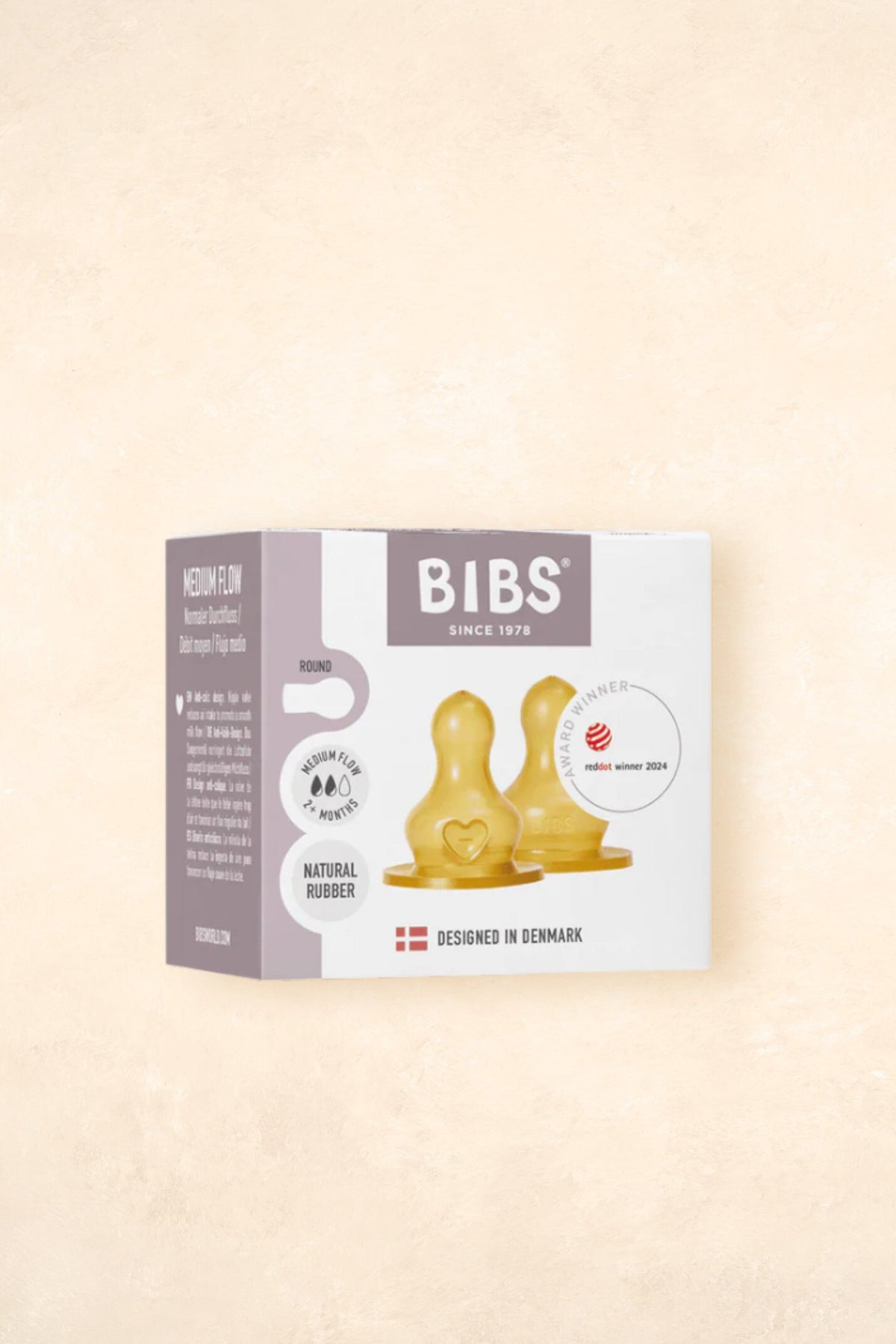 Bottle Replacement Nipple Teat - Latex - 2 Pack Handle BIBS 