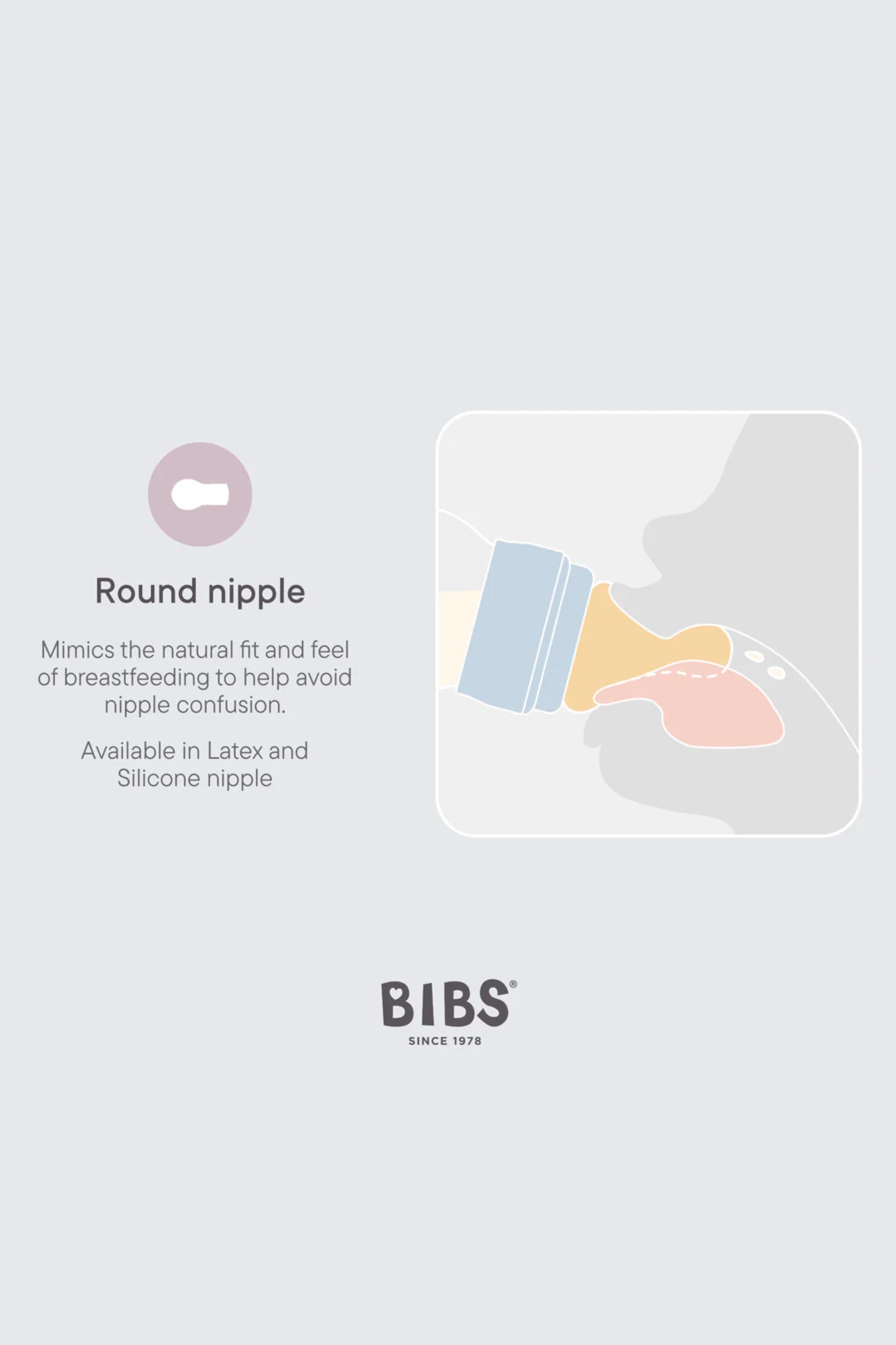 Bottle Replacement Nipple Teat - Latex - 2 Pack Handle BIBS 