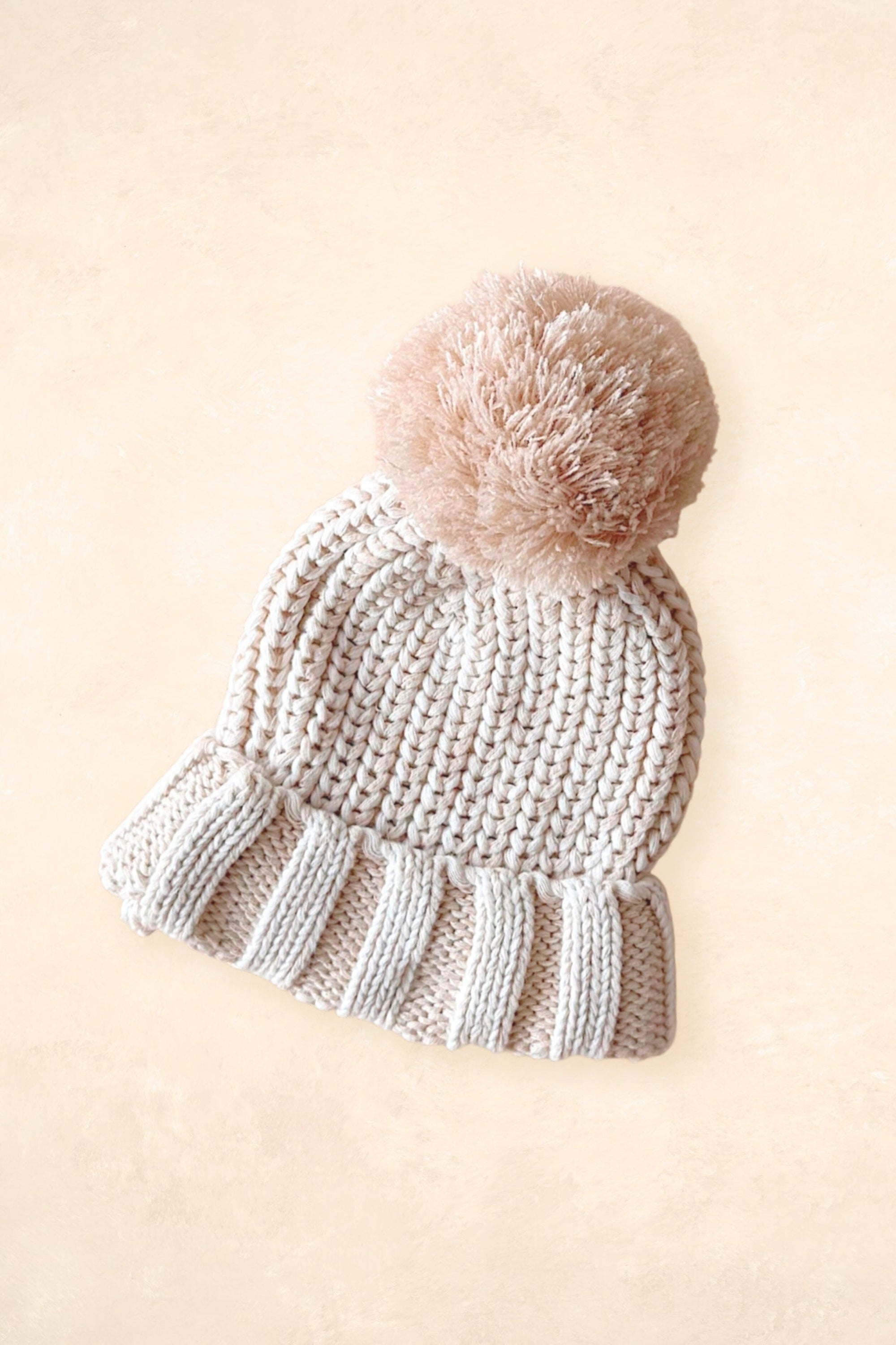 Chunky Cotton Beanie Clothing FRECKLES the label 000 (0-3 months) Oat 