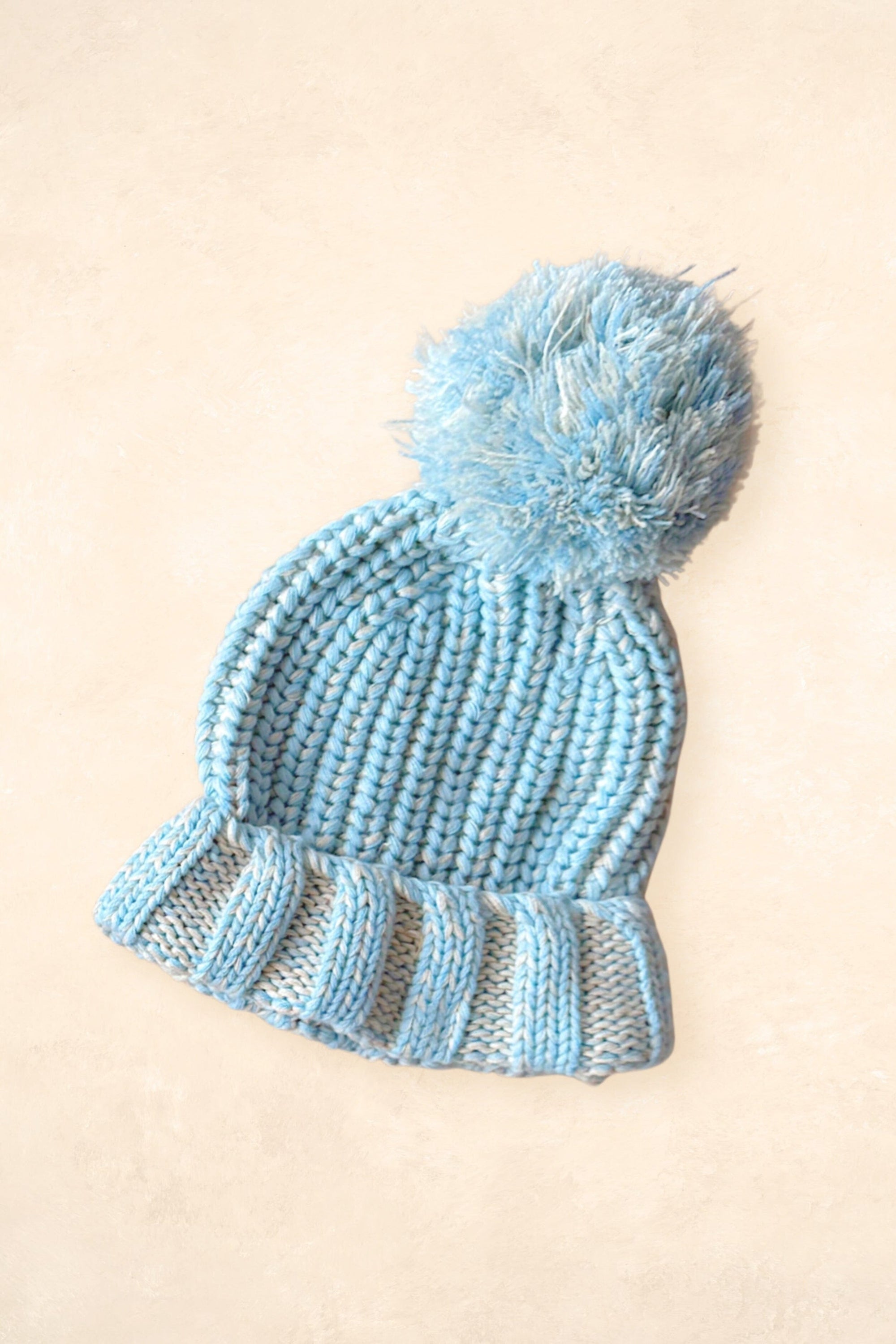 Chunky Cotton Beanie Clothing FRECKLES the label 000 (0-3 months) Sky 
