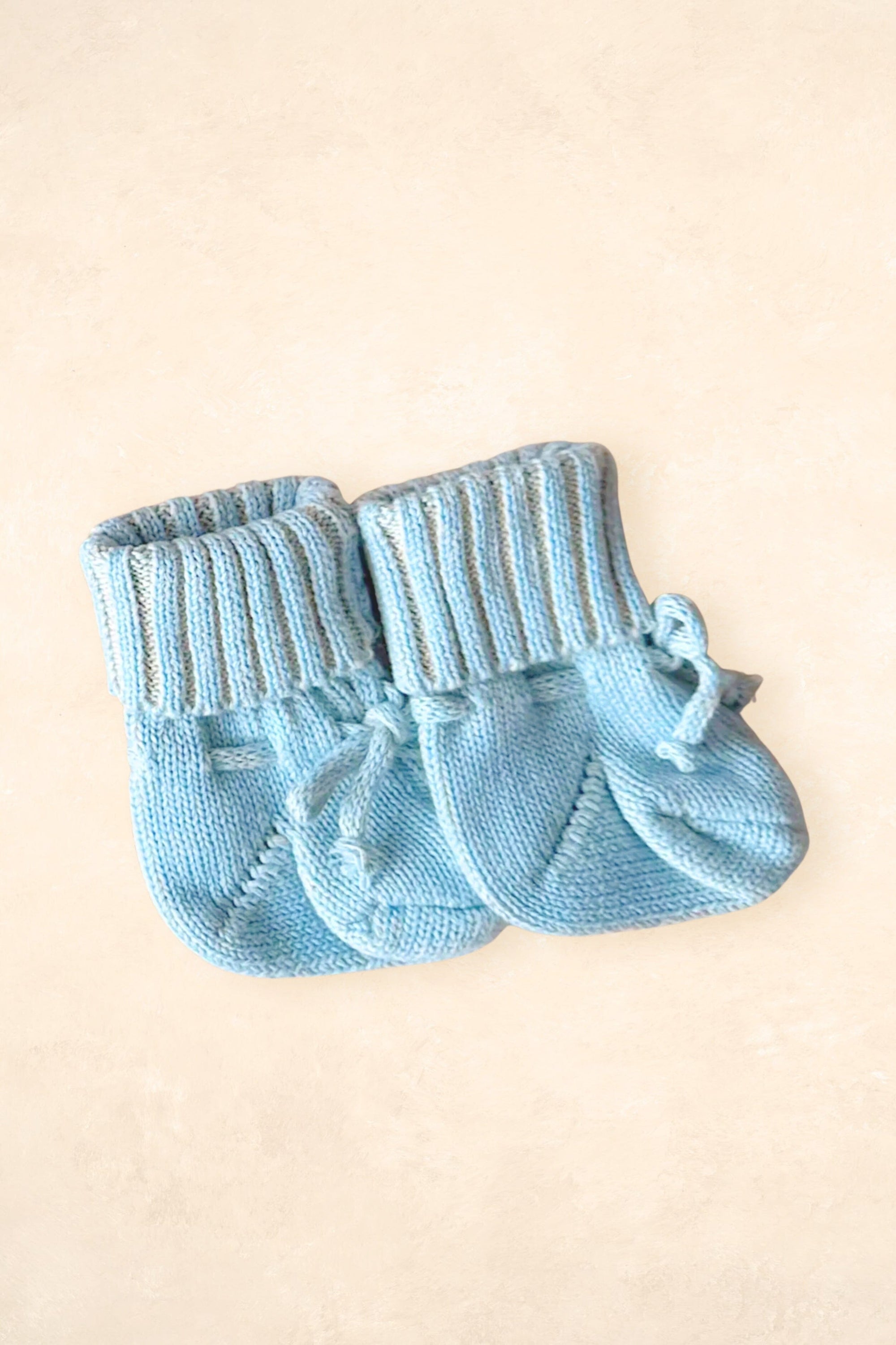 Chunky Cotton Booties Clothing FRECKLES the label 000 (0-3 months) Sky 