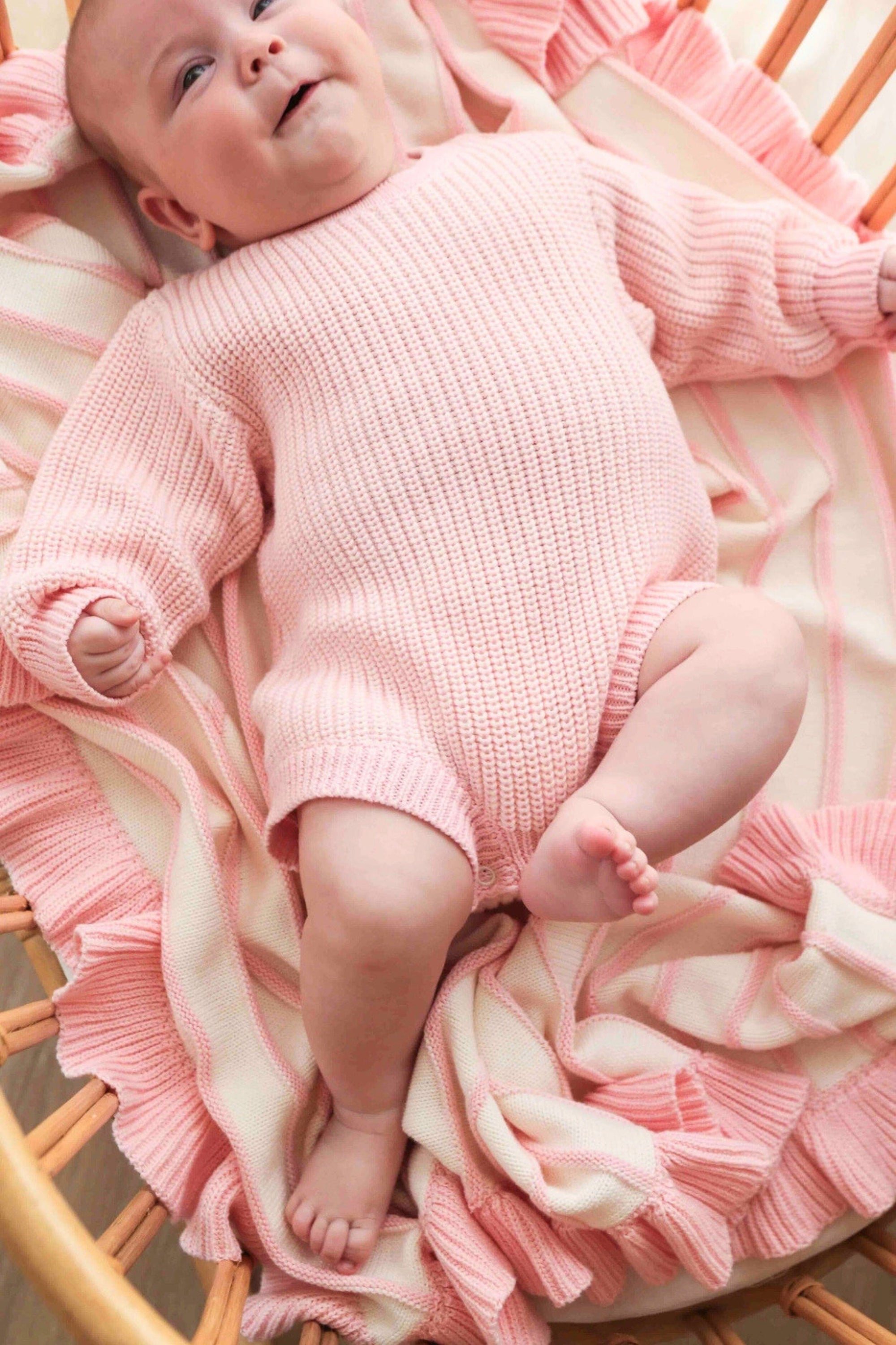 Chunky Long Sleeve Romper | Sweetpea Clothing FRECKLES the label 0000 (Newborn) 