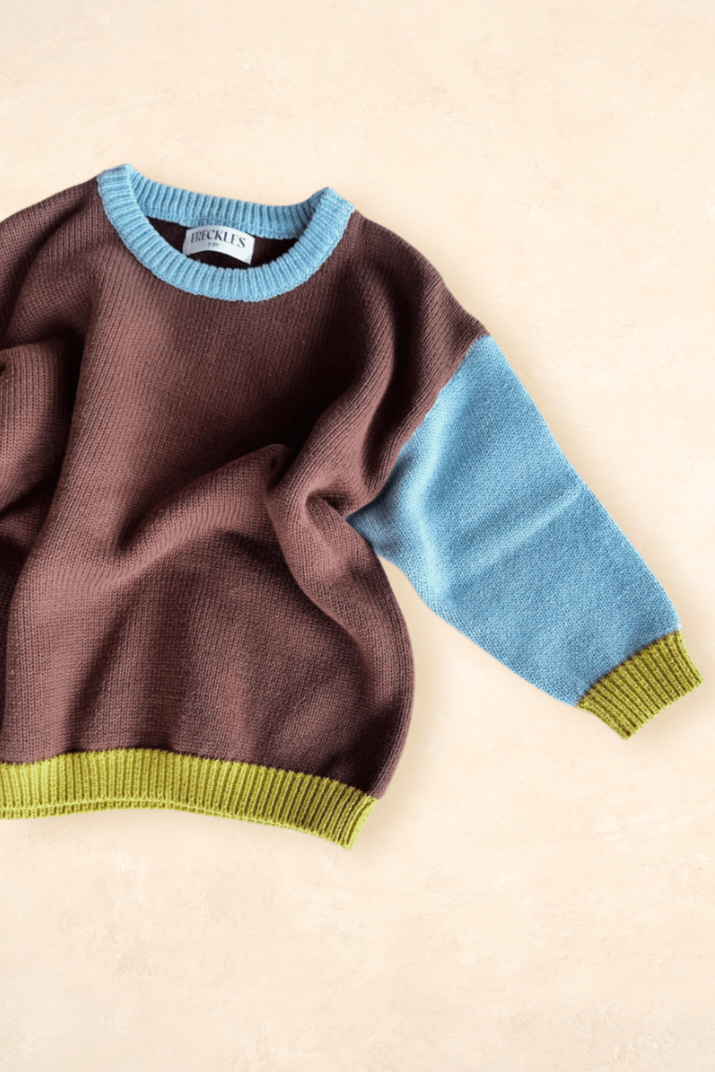 Cotton Knit Jumper - Colour Block Clothing FRECKLES the label 
