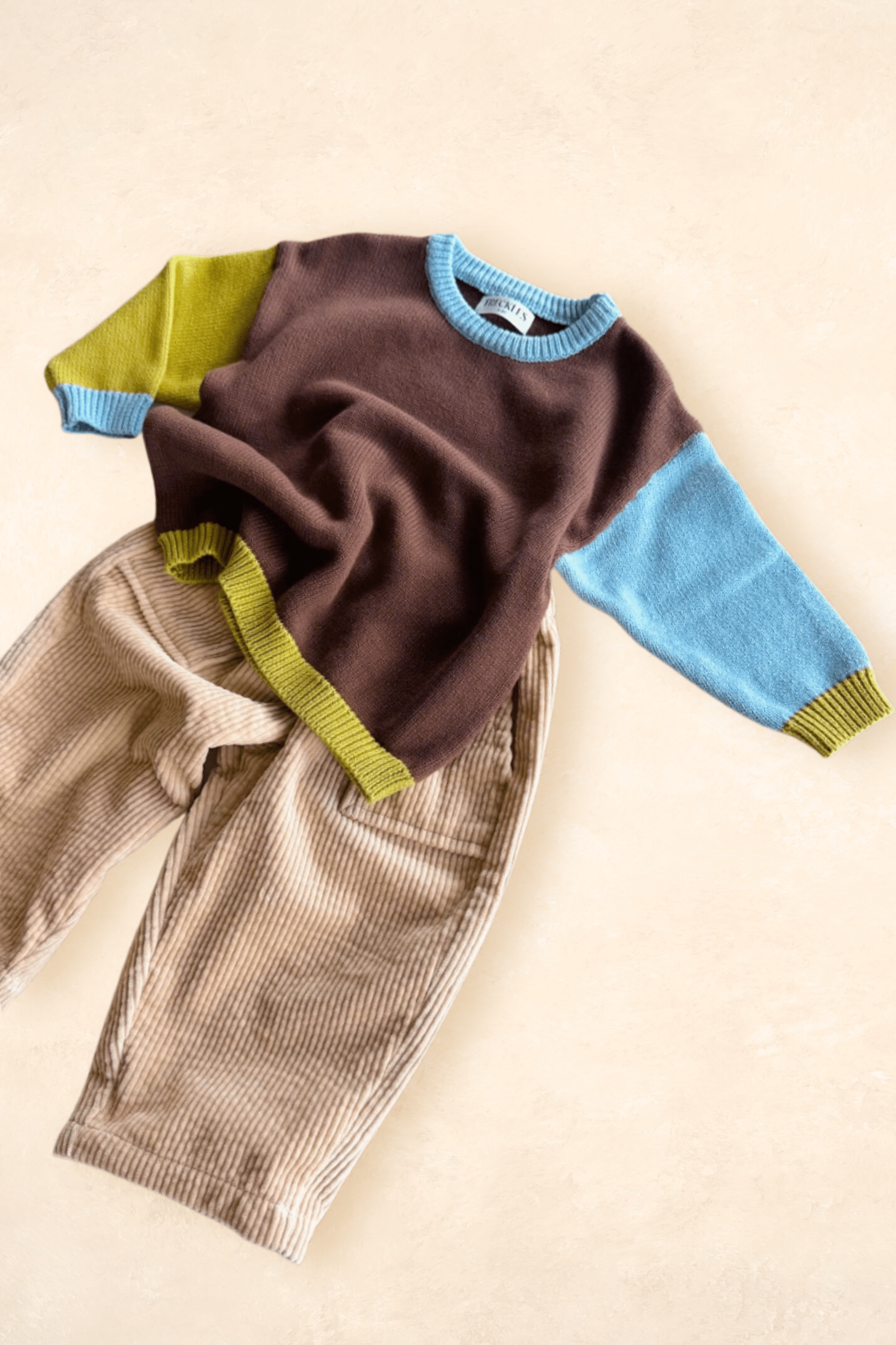 Cotton Knit Jumper - Colour Block Clothing FRECKLES the label 
