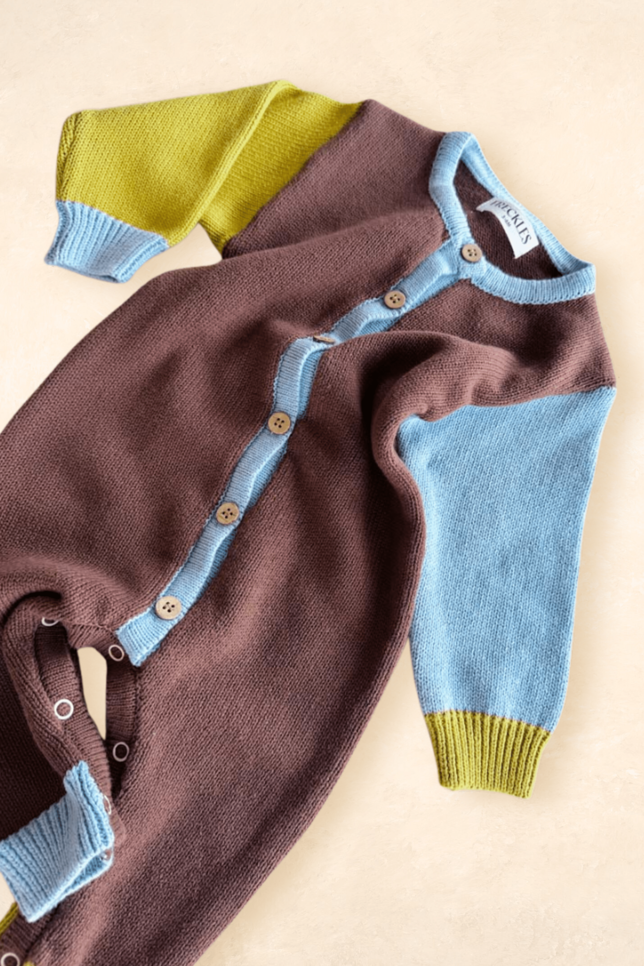 Cotton Knit Romper - Colour Block Clothing FRECKLES the label 
