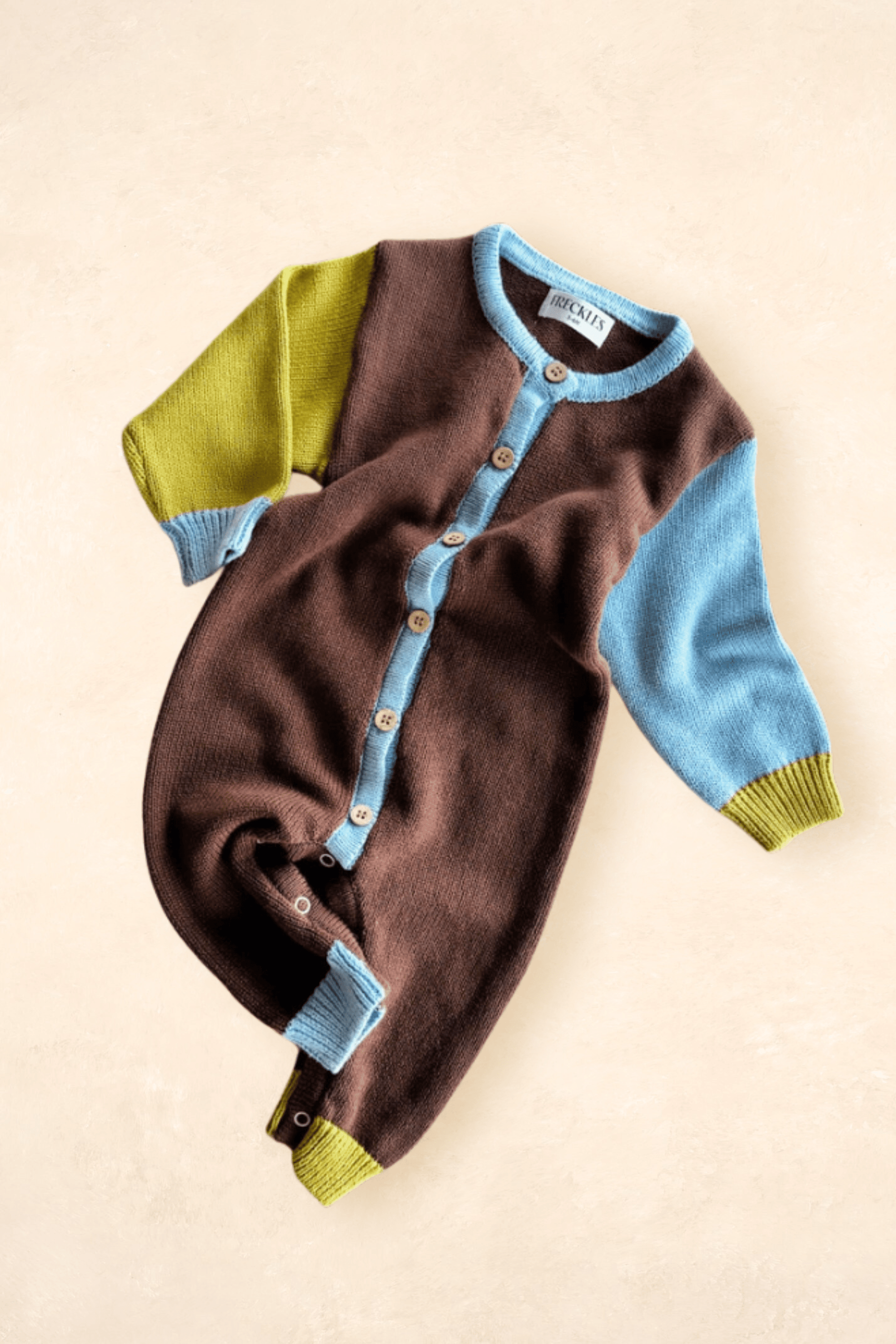 Cotton Knit Romper - Colour Block Clothing FRECKLES the label 