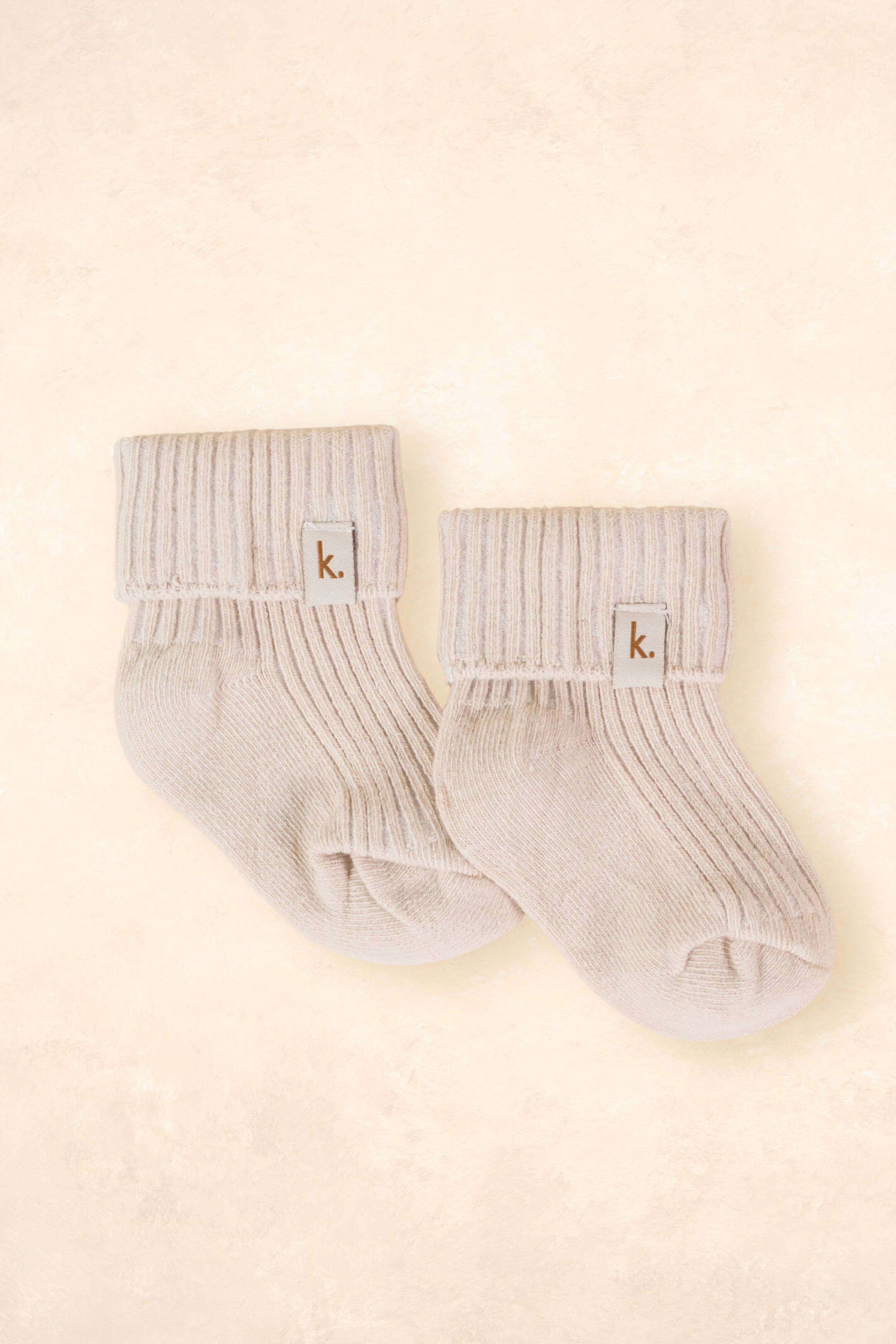 Cotton Ribbed Baby Socks Clothing Kiin ® Oat 0 - 6 Months 