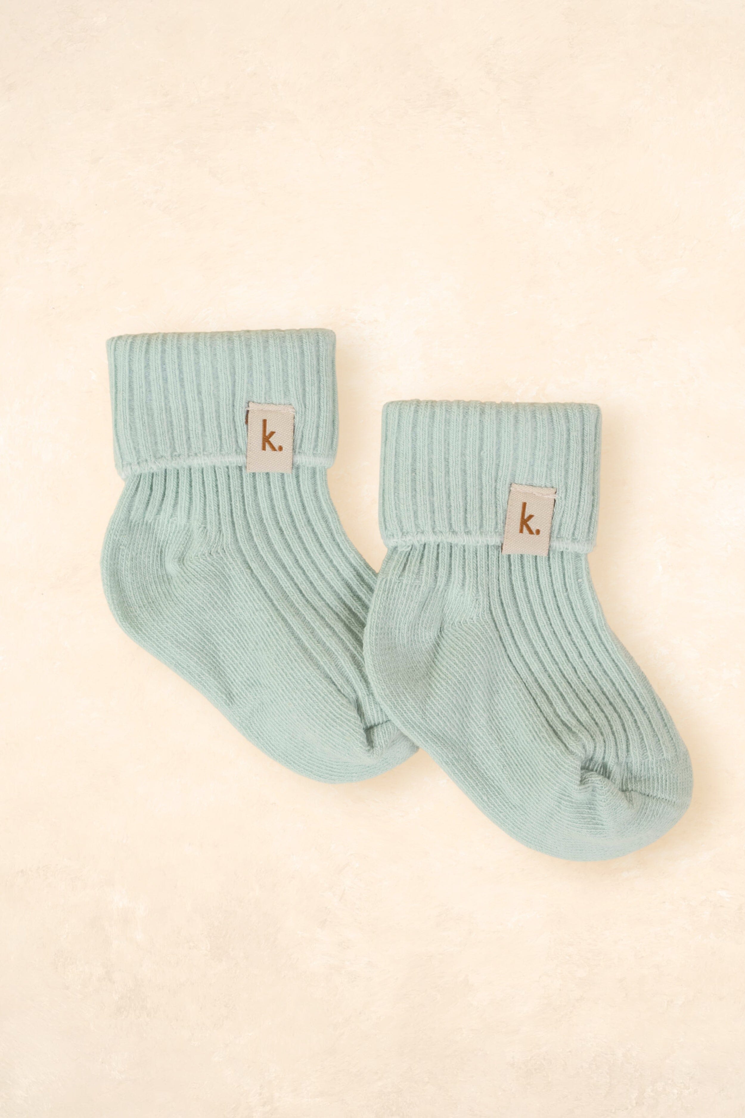 Cotton Ribbed Baby Socks Clothing Kiin ® Sage 0 - 6 Months 