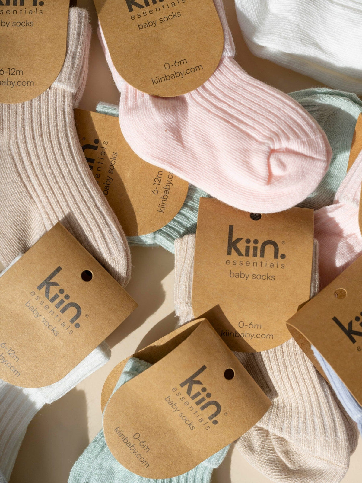 Cotton Ribbed Baby Socks - Oat Clothing Kiin ® 