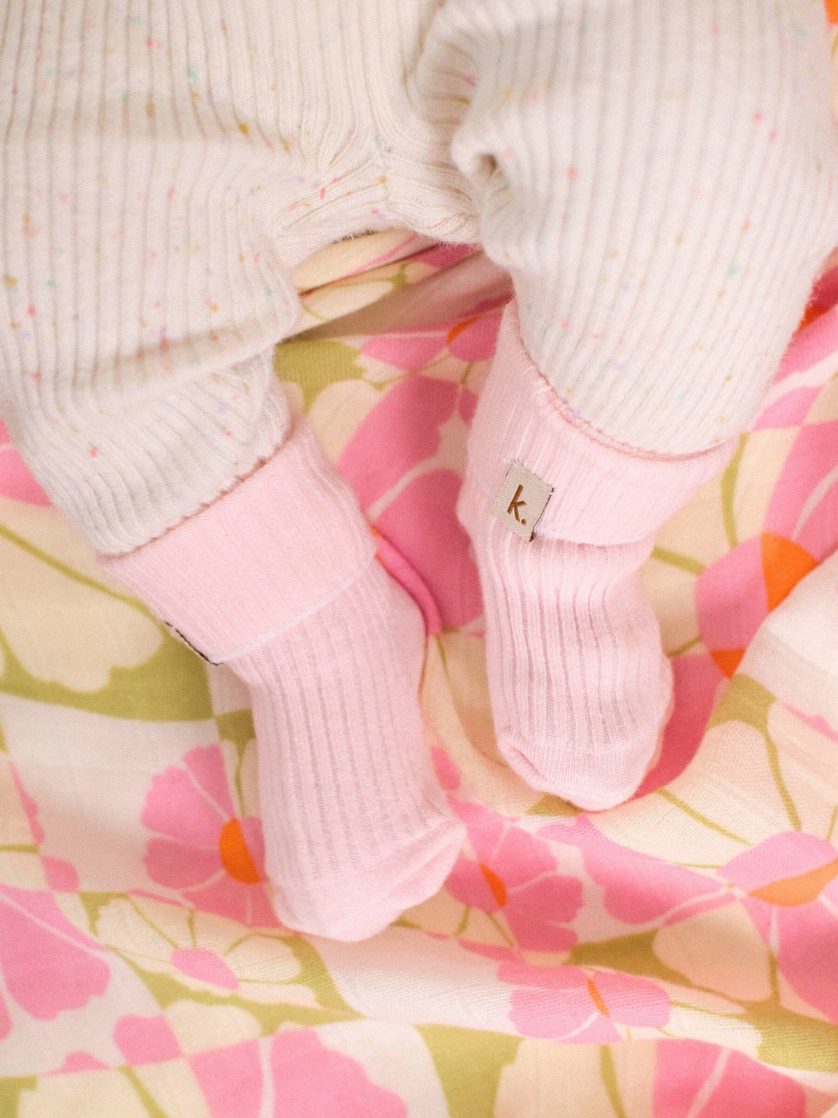 Cotton Ribbed Baby Socks - Pink Clothing Kiin ® 
