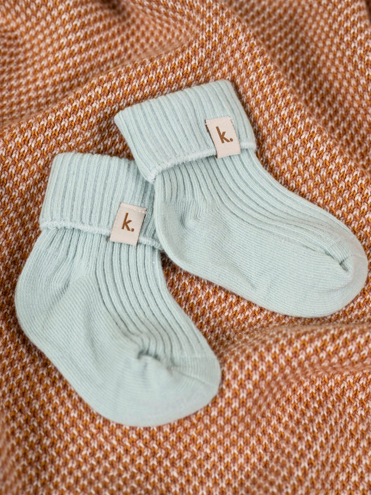 Cotton Ribbed Baby Socks - Sage Clothing Kiin ® 