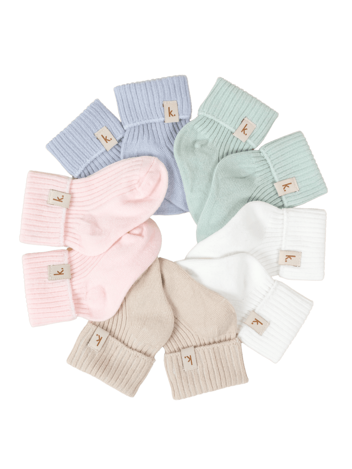 Cotton Ribbed Baby Socks - Sage Clothing Kiin ® 