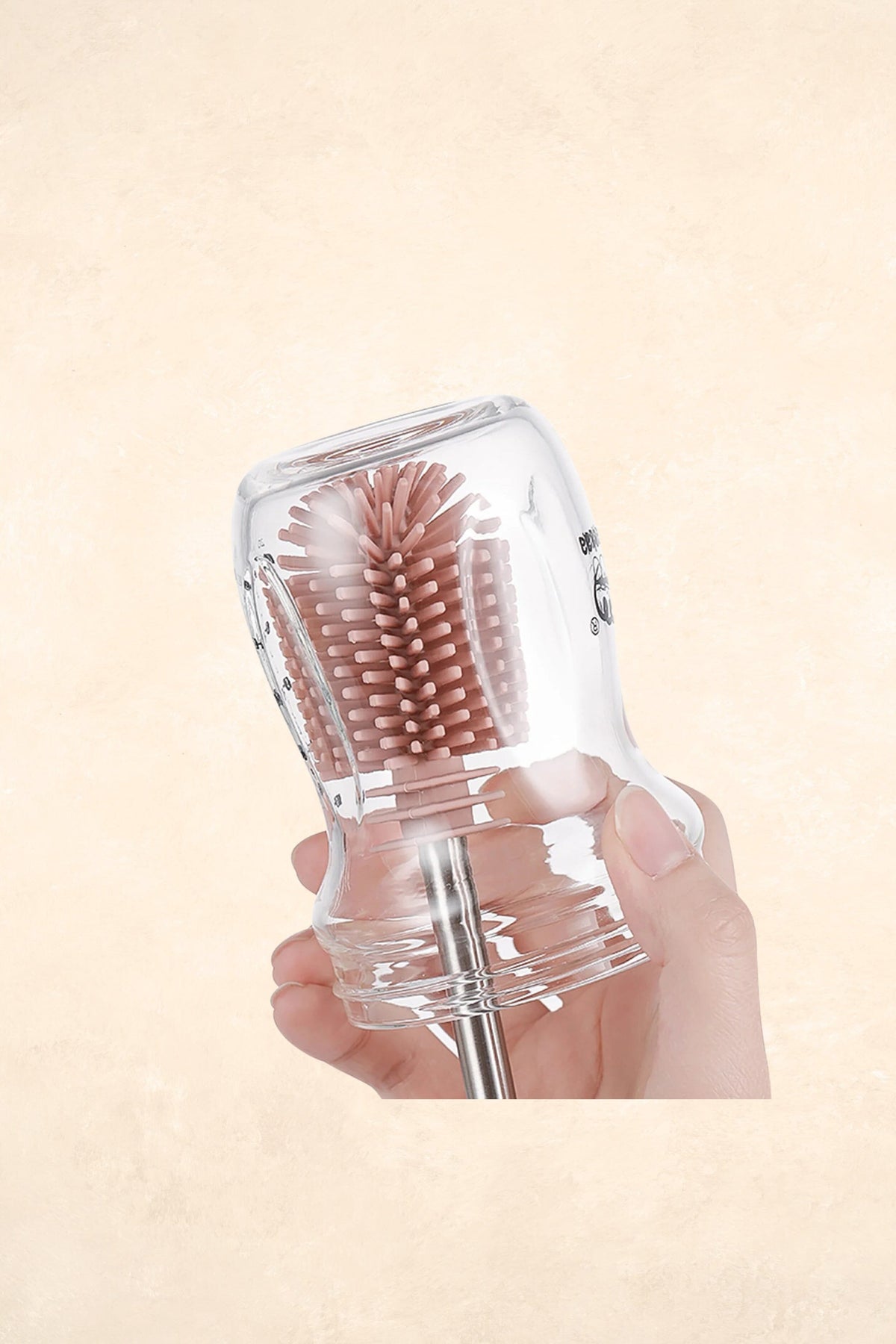 Double-Ended Silicone Brush Bottle Feeding Haaka 