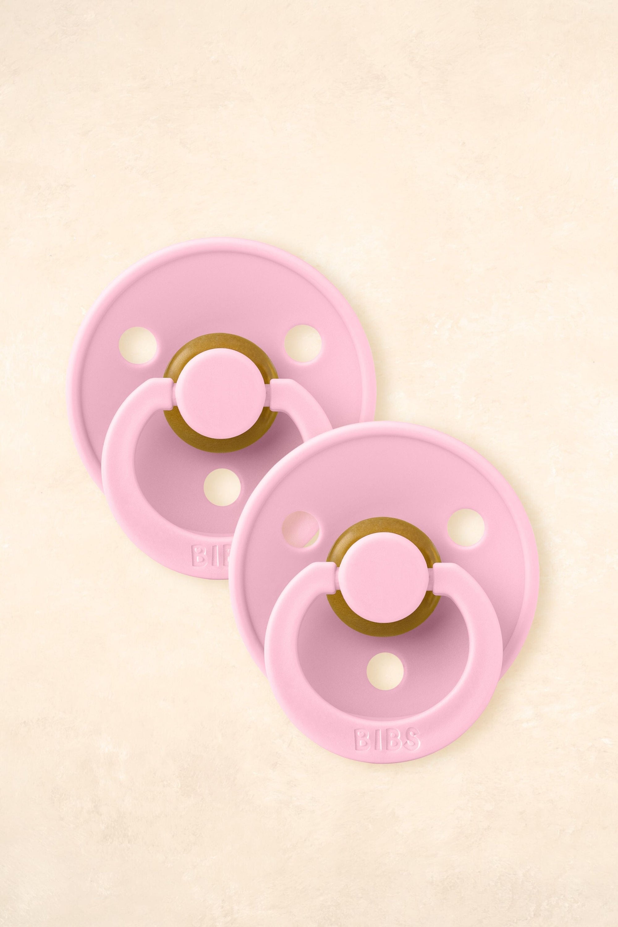 Dummies - Twin Pack Dummies + Teethers BIBS Size 1 Baby Pink 