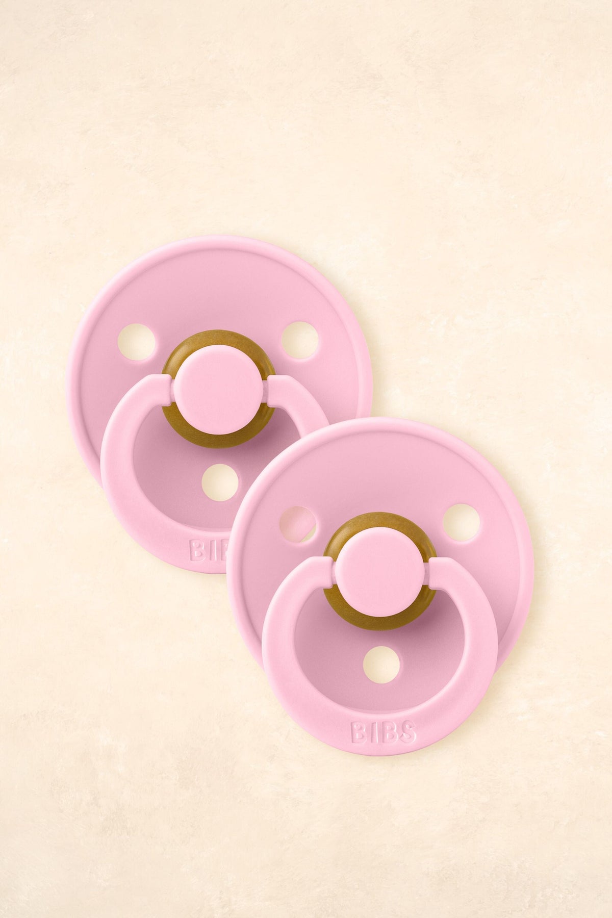 Dummies - Twin Pack Dummies + Teethers BIBS Size 1 Baby Pink 