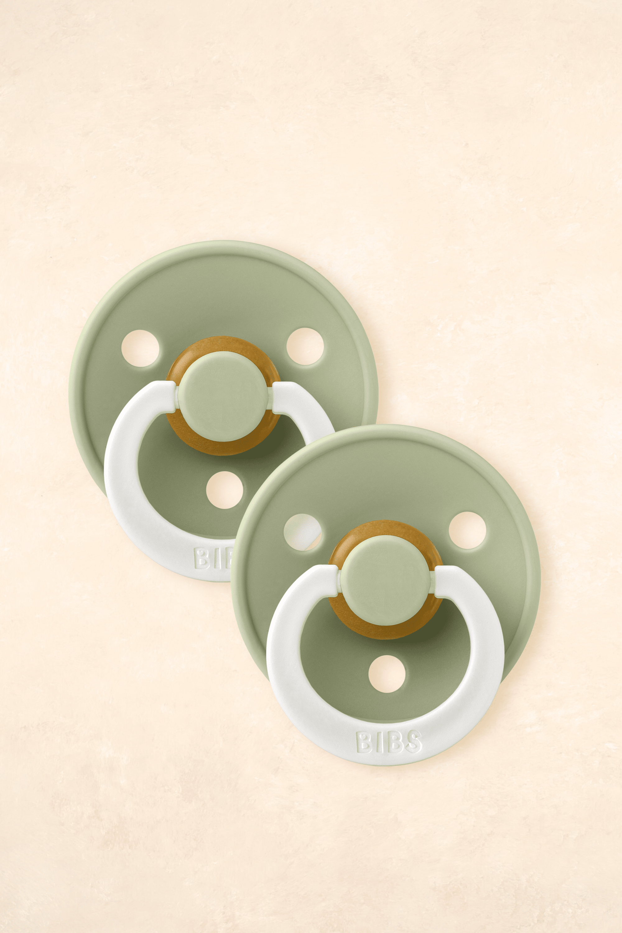 Dummies - Twin Pack Dummies + Teethers BIBS Size 1 NIGHT GLOW - Sage 